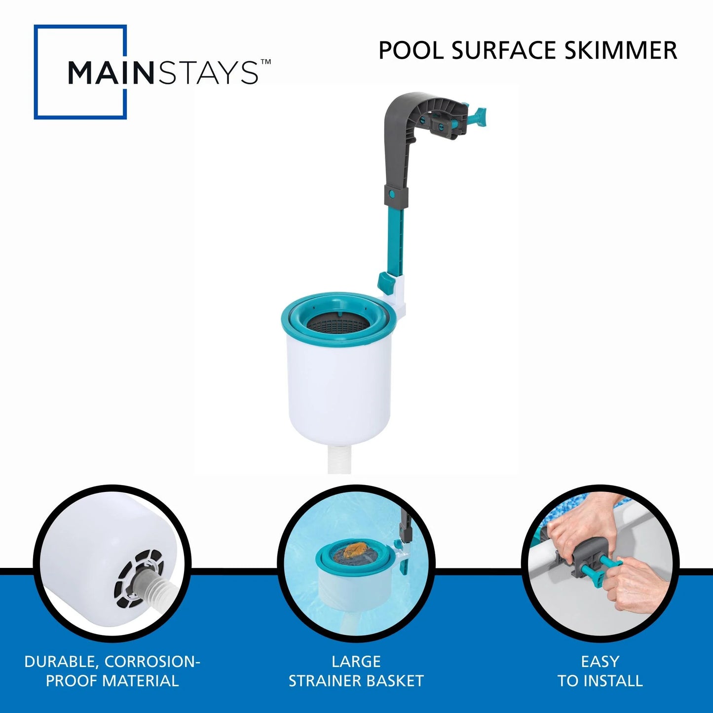 Mainstays Plastic Pool Surface Skimmer