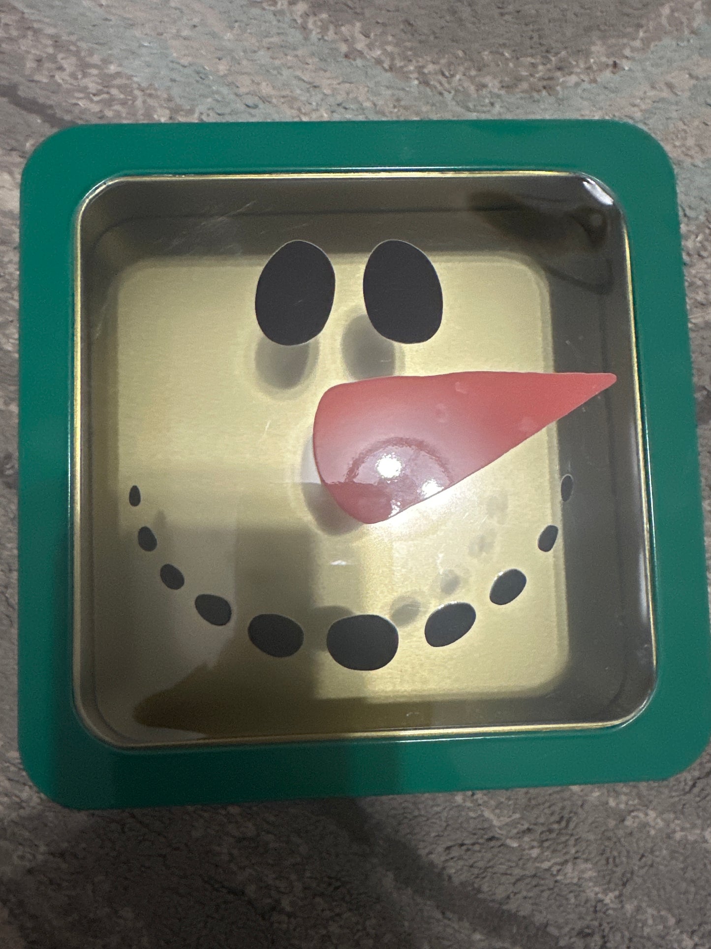Snowman Face Tin