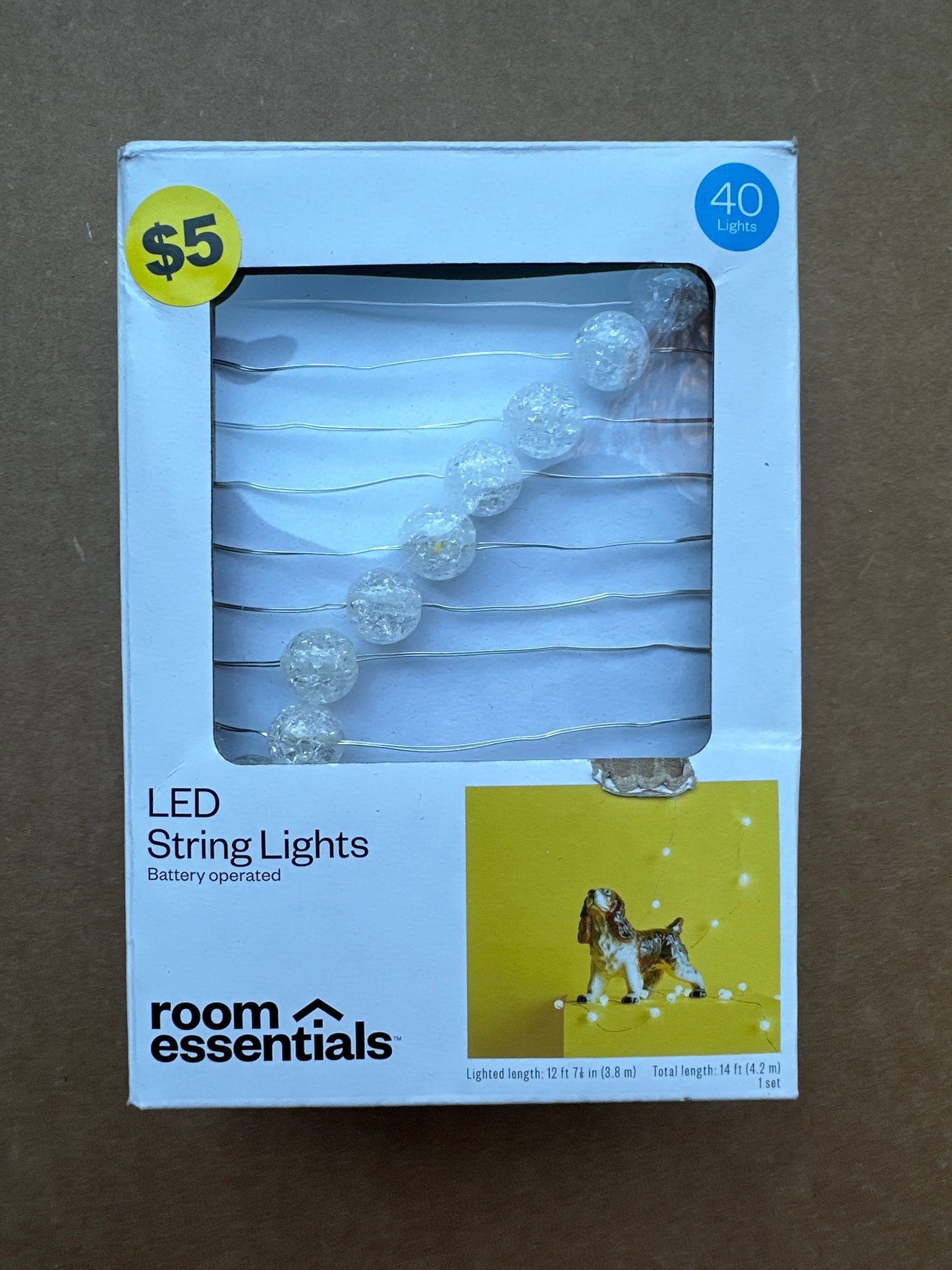 Cracked Orb Fairy String Lights White - Room Essentials™: LED Indoor Decor, USB & Battery Powered, 14ft Length