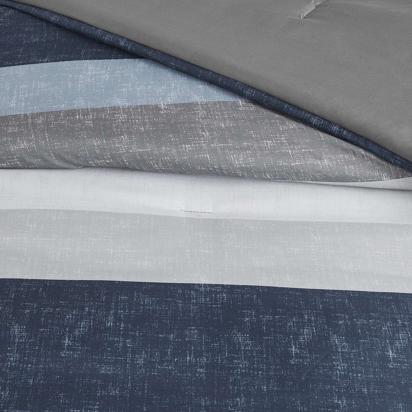 Madison Park Essentials Deacon Modern Stripe Comforter Set with Bed Sheets-King