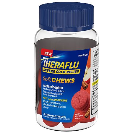 Theraflu Severe Cold Relief Soft Chewable Tablets - Apple Cinnamon - 20ct