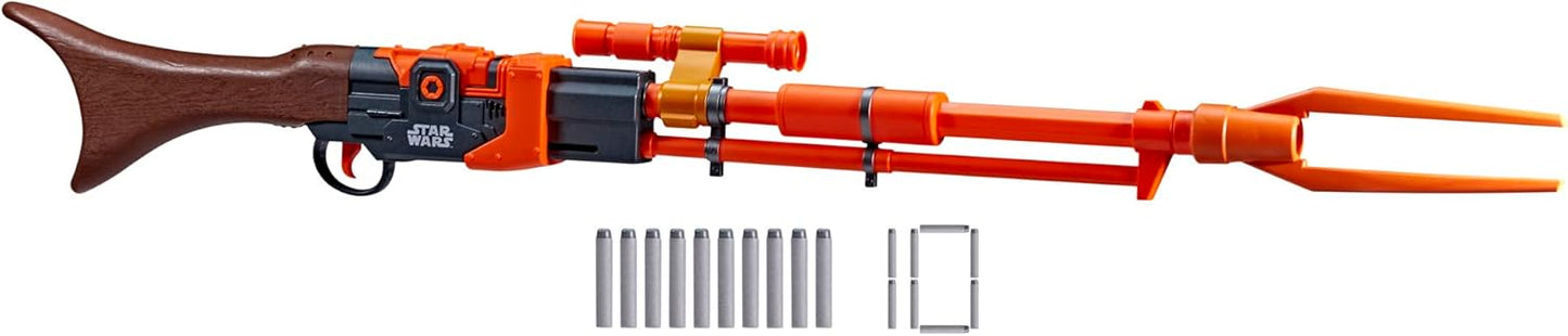Nerf Star Wars Amban Phase-Pulse Blaster, The Mandalorian, Scope, 10 Official Elite Darts, Breech Load, 50.25 Inches Long