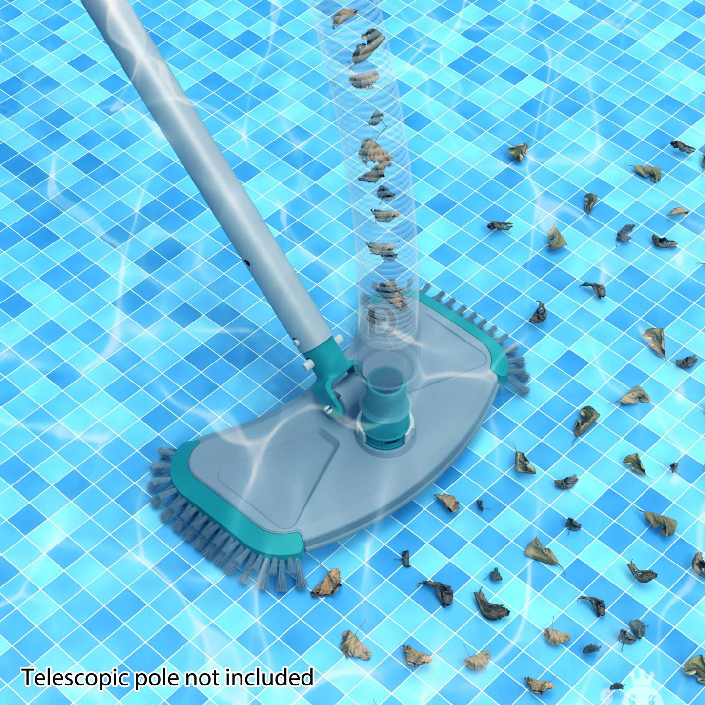 Mainstays Cleaning Kit for Pools - Two Piece - Teal & Grey & White