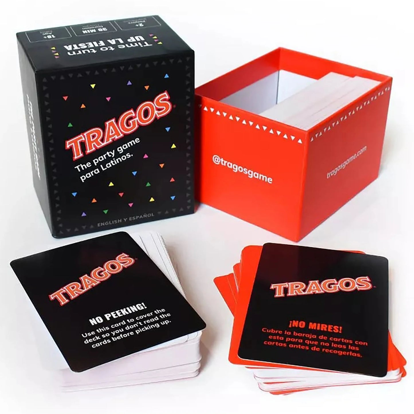 Tragos: Bilingual - English Y Espanol - The Party Game for Latinos, Relatable Hilarious Cultural Spanglish Adult Card Game, Fun Prompts & Dares