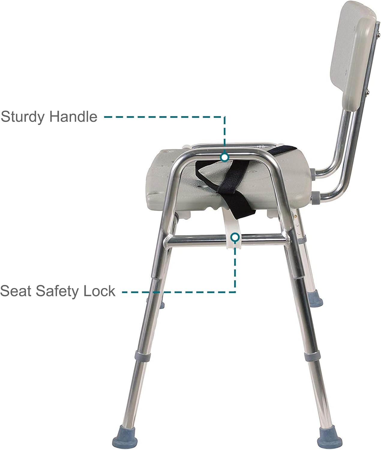 Adjustable Seat Height and Cut Out Access, Holds Weight up to 400 Lbs, Bath and Shower Safety, Transfer Bench
