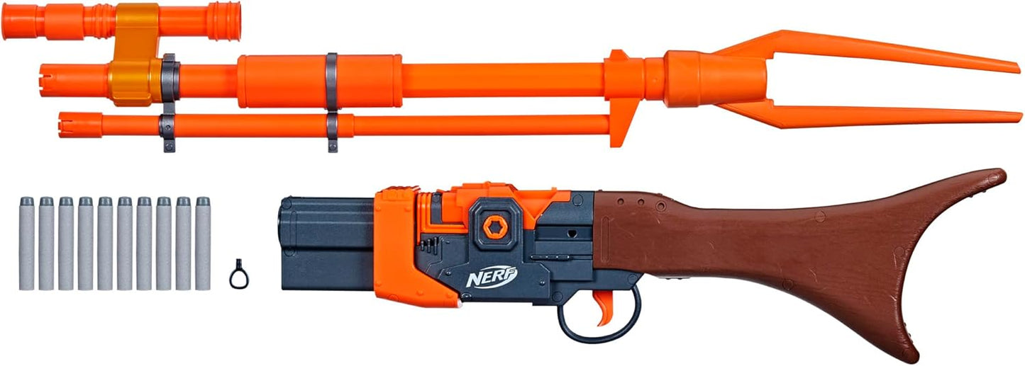 Nerf Star Wars Amban Phase-Pulse Blaster, The Mandalorian, Scope, 10 Official Elite Darts, Breech Load, 50.25 Inches Long