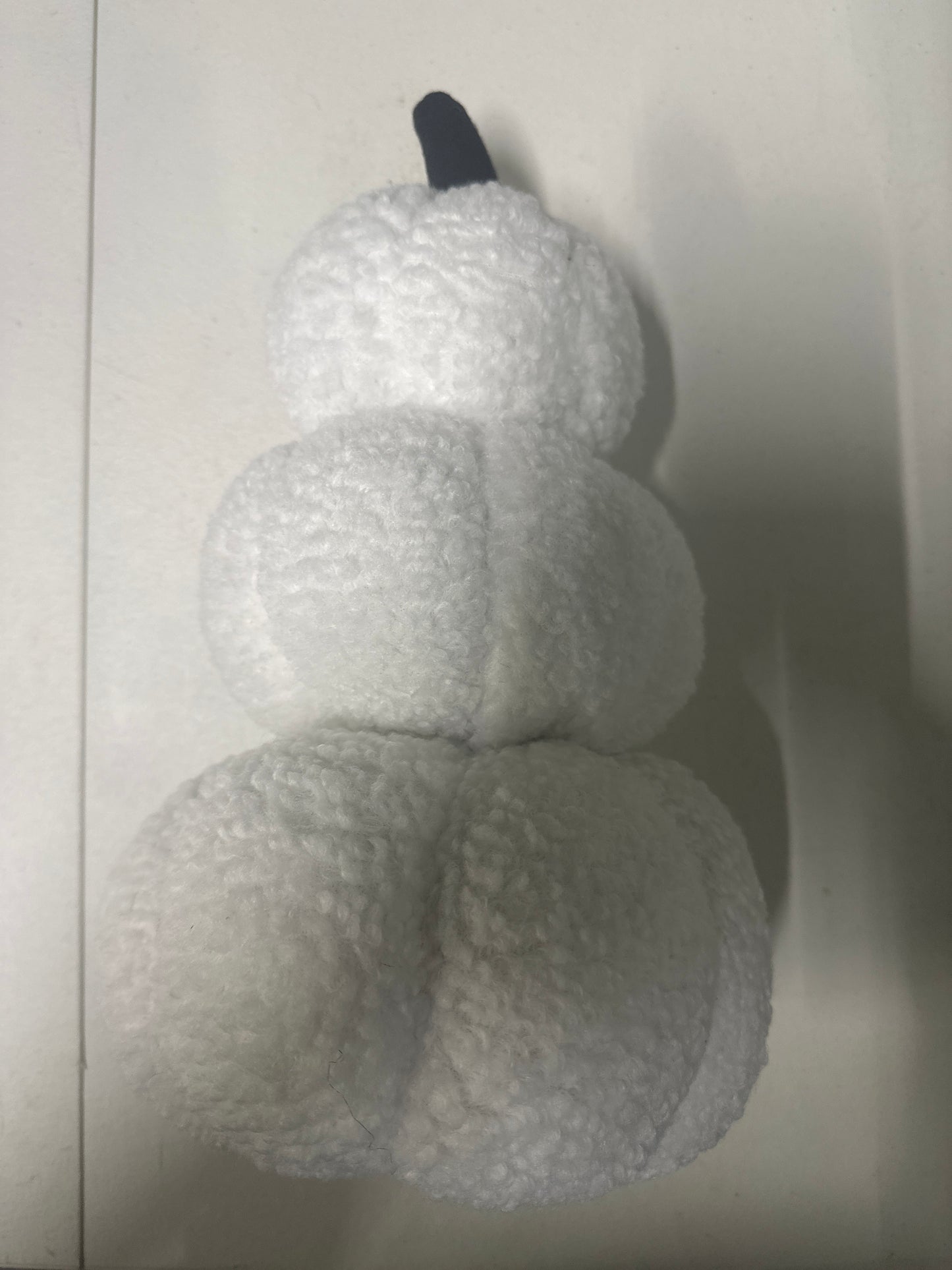 Way To Celebrate Halloween/Fall White Plush Stacked Pumpkin Decor Approx. 14" H