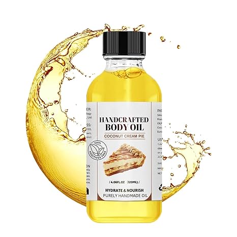 Handcrafted Coconut Cream Pie Body Oil – Deeply Nourishing, Vegan & Natural, for All Skin Types (4 FL.OZ)