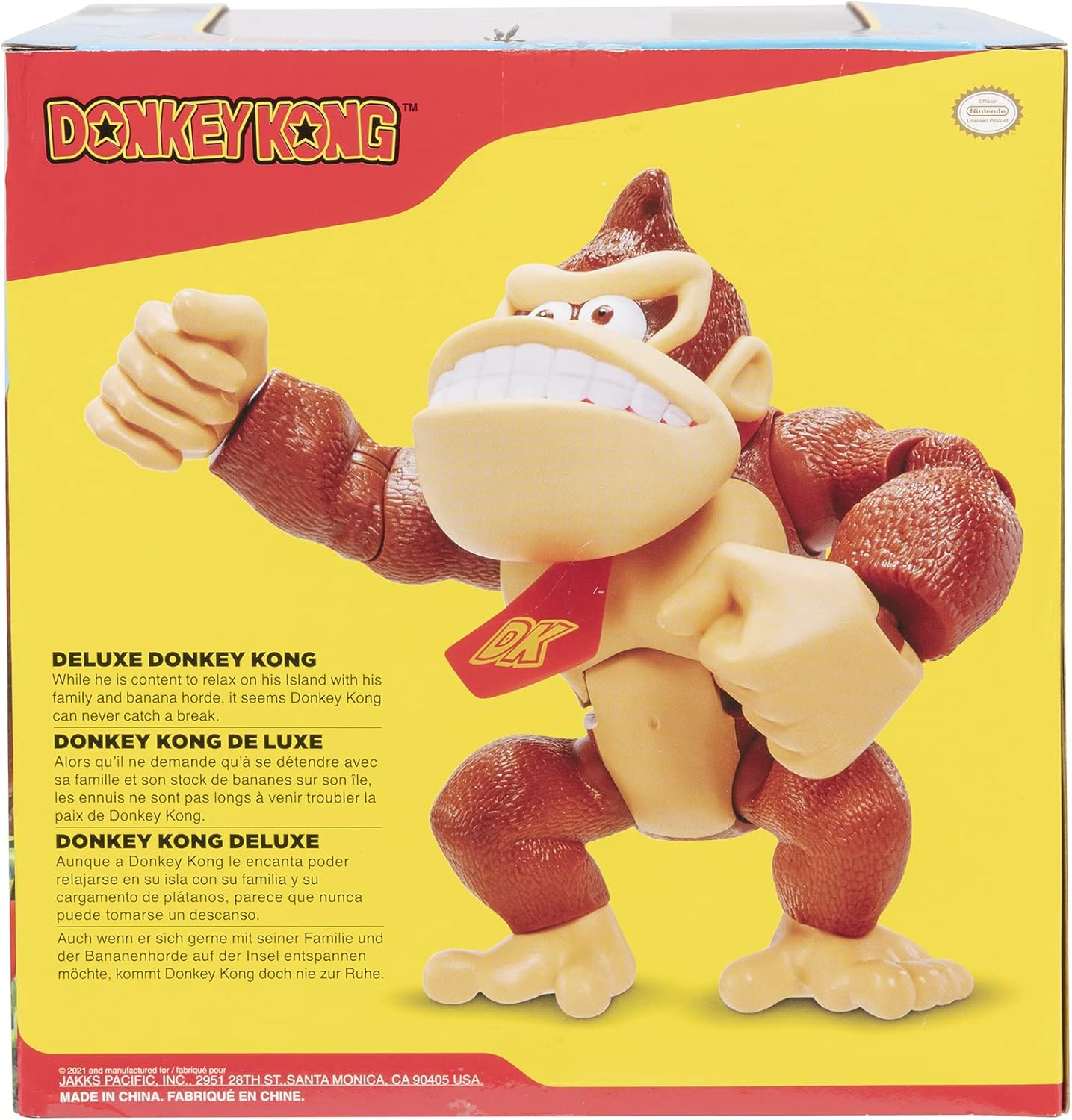 SUPER MARIO Donkey Kong 6-Inch Deluxe Action Figure, with Up to 10 Points of Articulation, Official Nintendo Licensed Product Action Figure