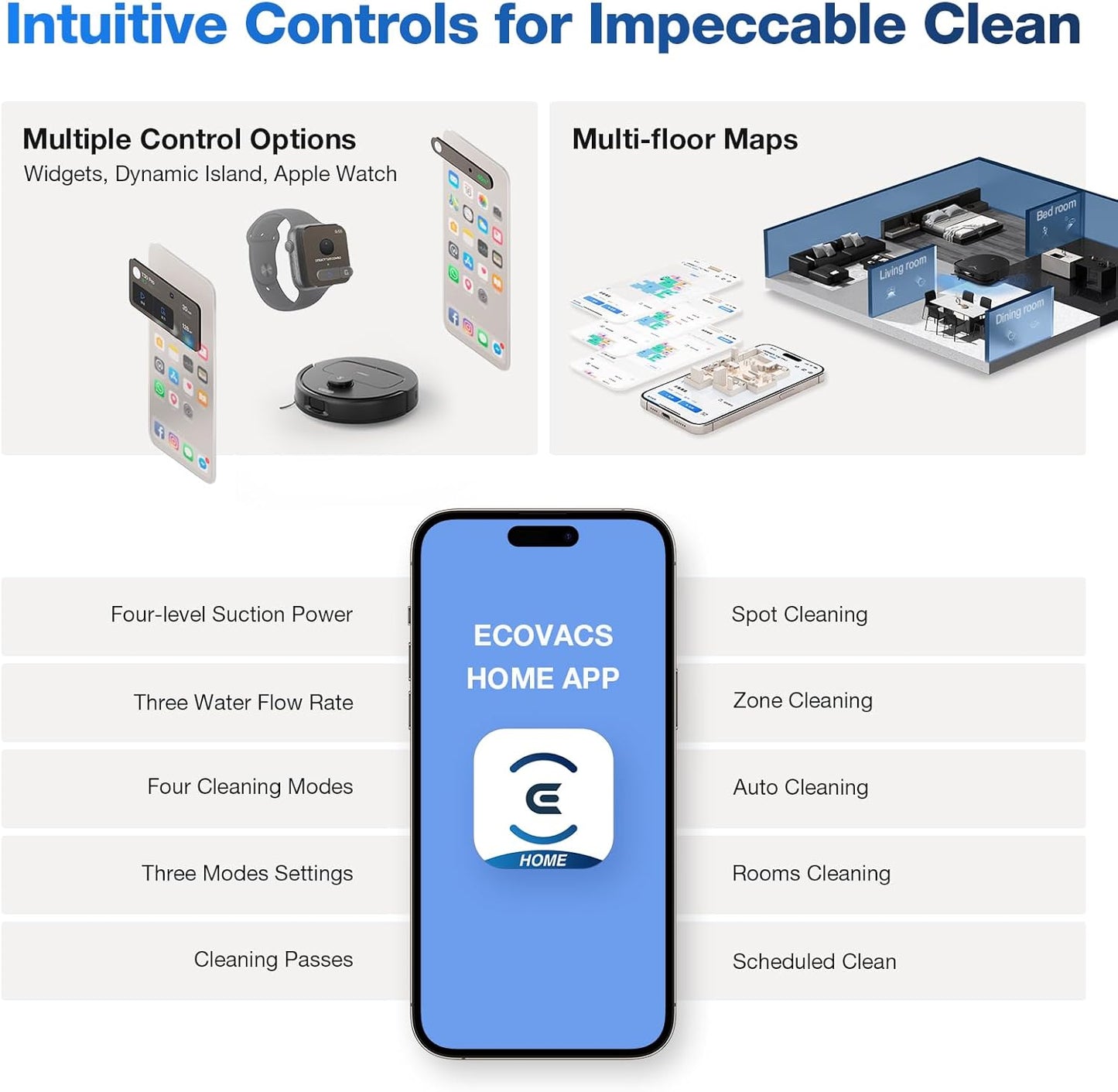 ECOVACS Robotics - N30 PRO OMNI Robot Vacuum & Spinning Mop with Auto-Cleaning Station - Black