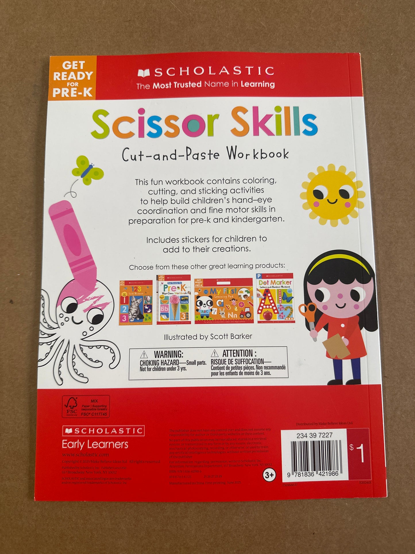 Scholastic Scissor Skills Activity Book