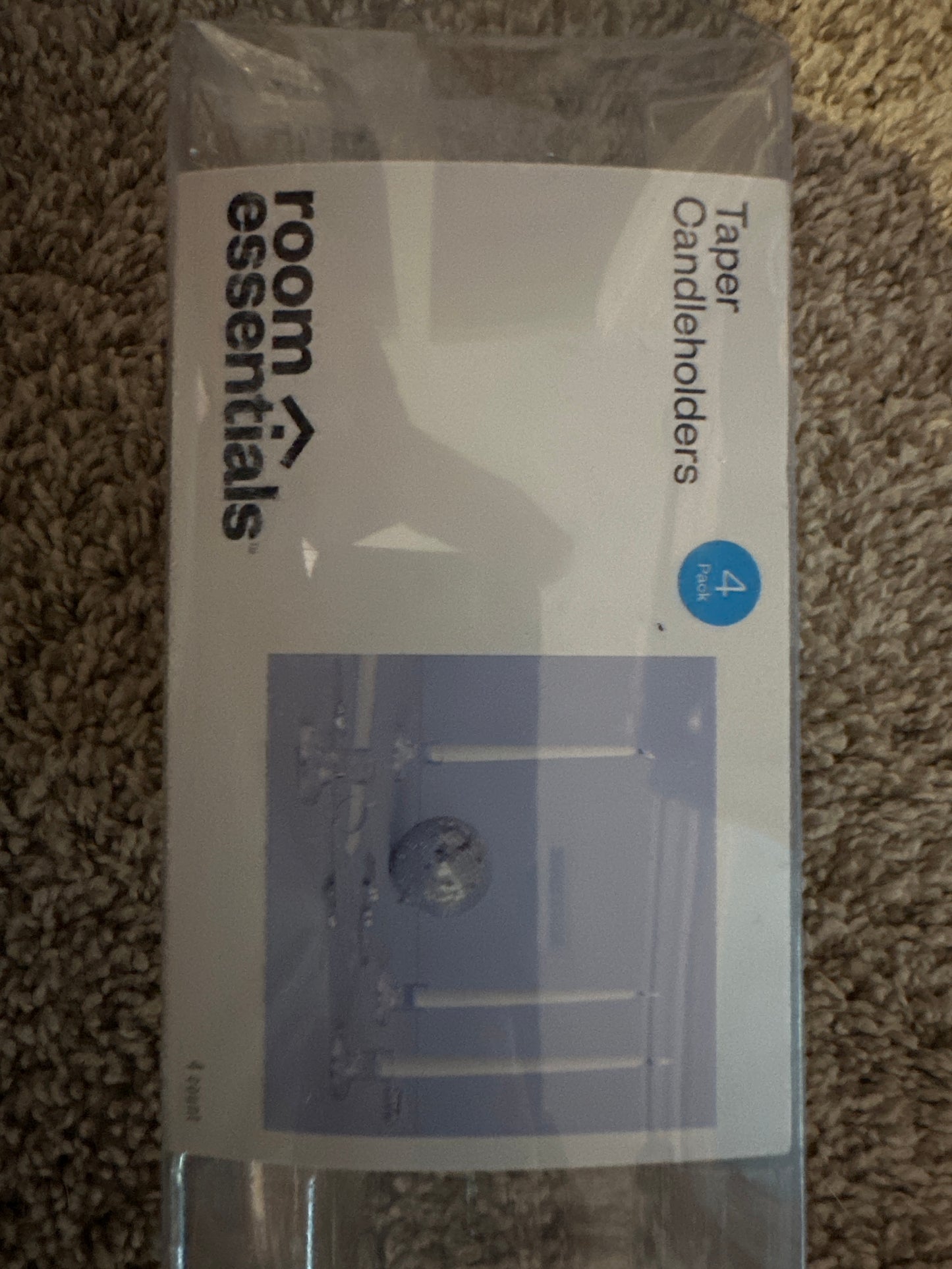 4pk Glass Taper Candle Holder - Room Essentials™