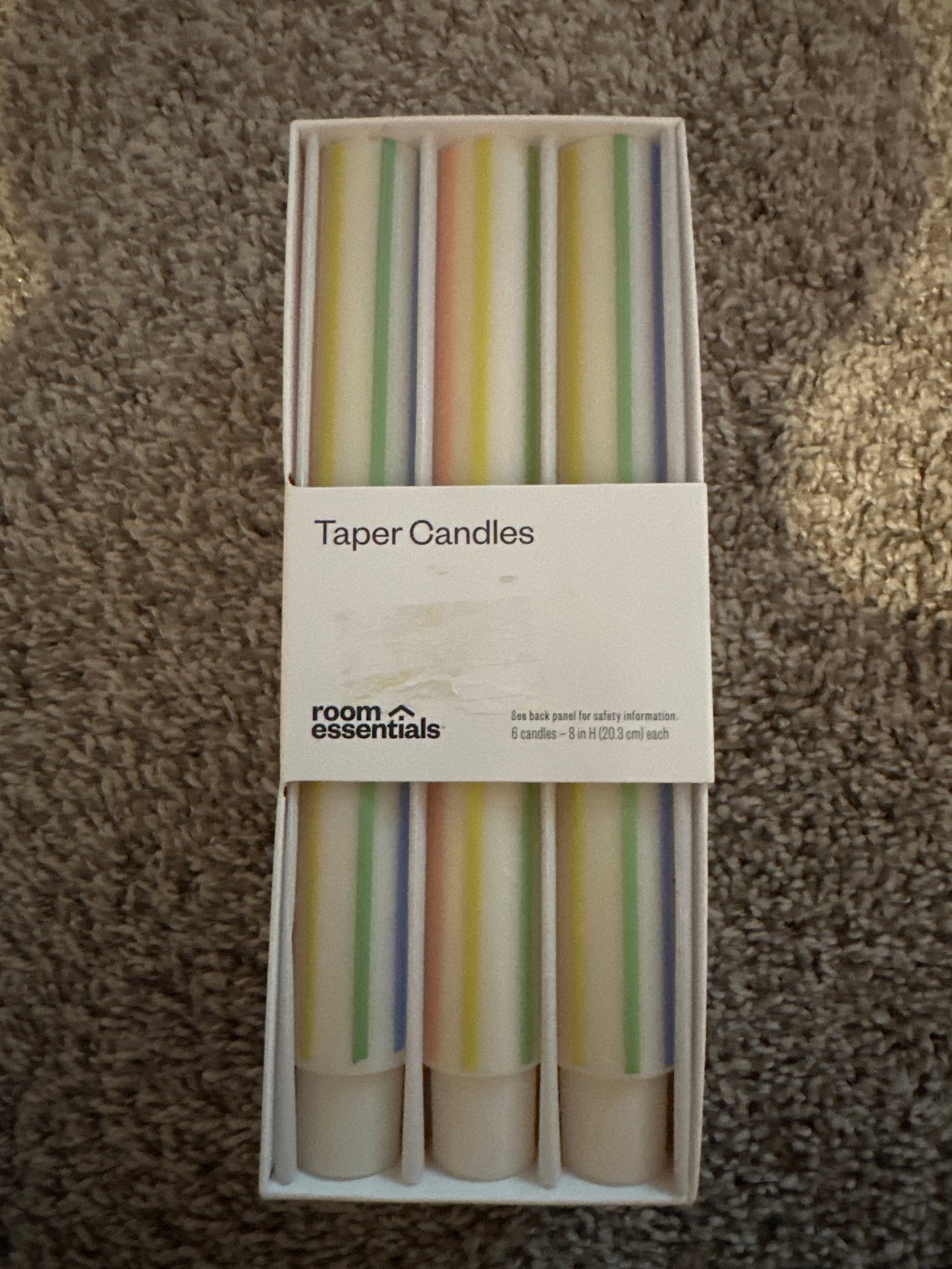 6pk Taper Candle Set MultiColor - Room Essentials™