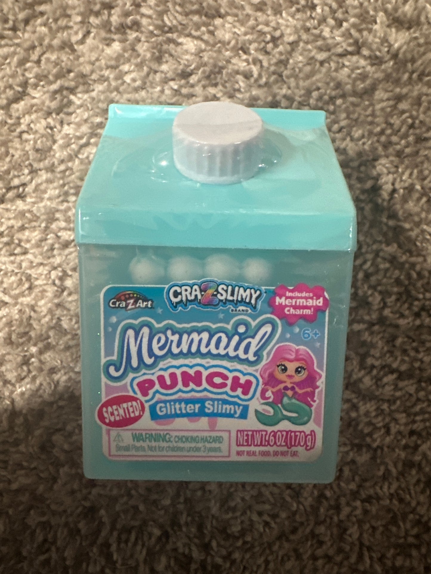 Cra-Z-Slimy Mermaid Punch Glitter Scented Slime with Mermaid Charm
