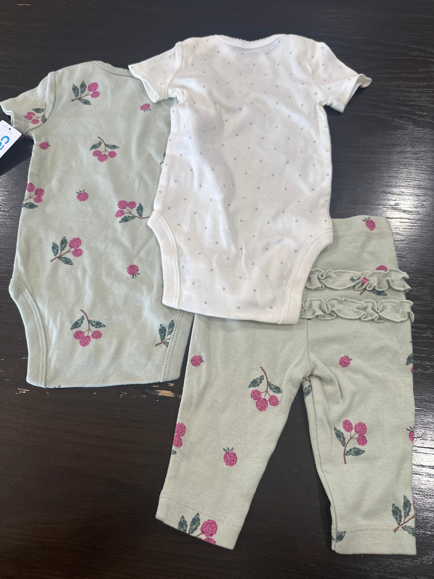 Carter’s Baby Floral Bodysuit & Leggings Set (3-Piece Outfit)