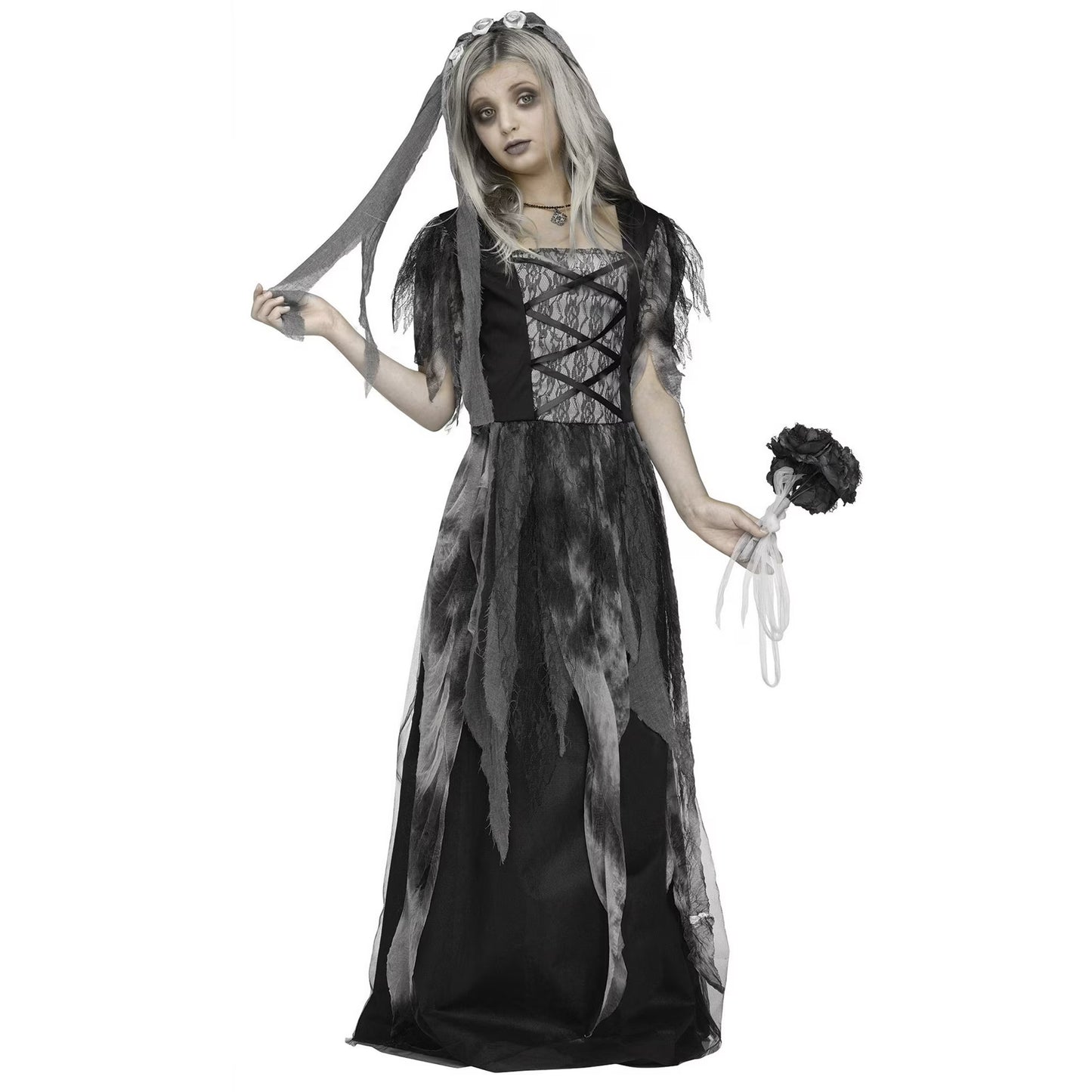 Cemetery Bride Halloween Costume for Children, Girls' Size M (7/8), by Way to Celebrate