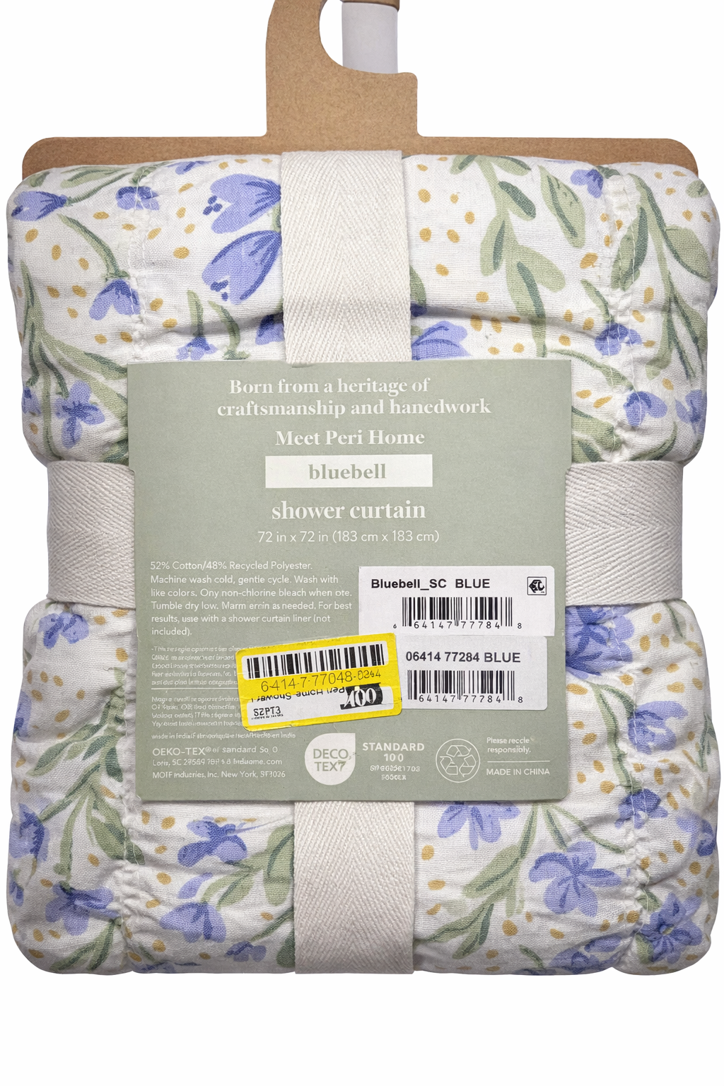 Peri Home Bluebell Shower Curtain