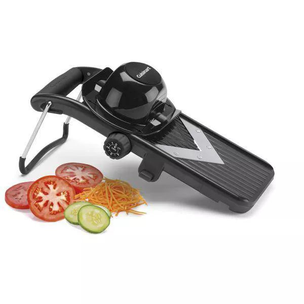 Cuisinart V-Blade Mandoline: Stainless Steel & Plastic Slicer, 2 Blades, Soft-Grip Handle, Freestanding, Black