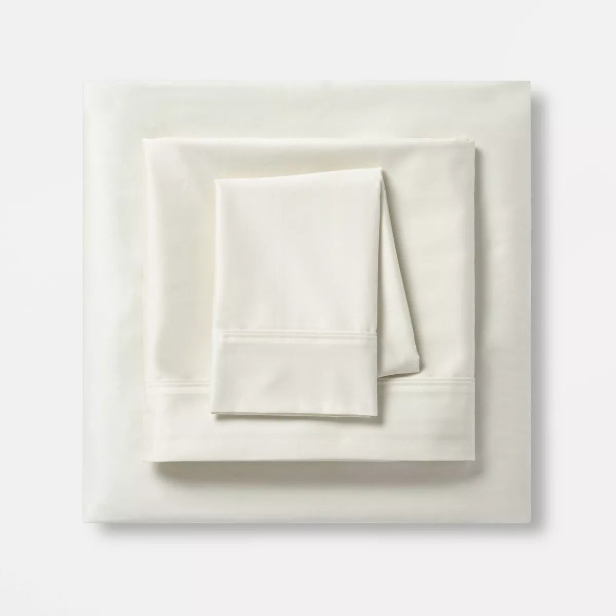 Solid Performance 400 Thread Count Sheet Set - Threshold™-Queen-Cream
