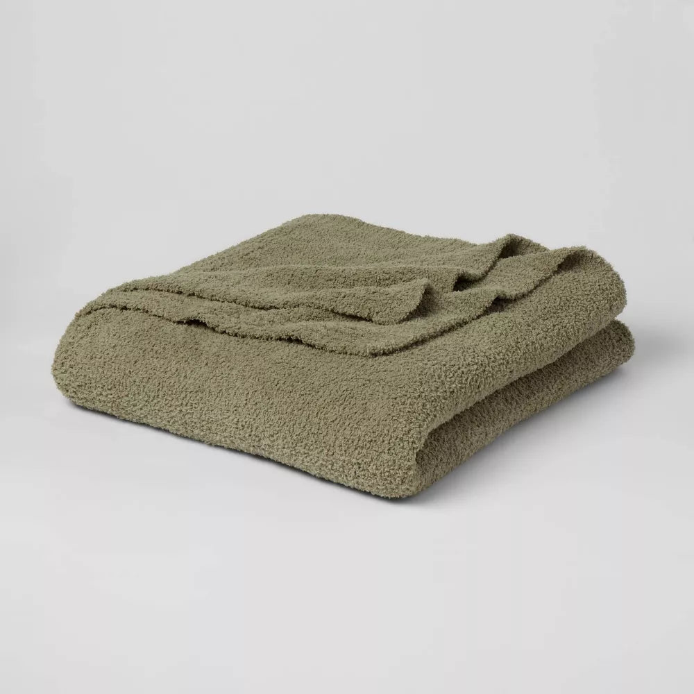 Chenille Bed Blanket - Threshold Restful Green
