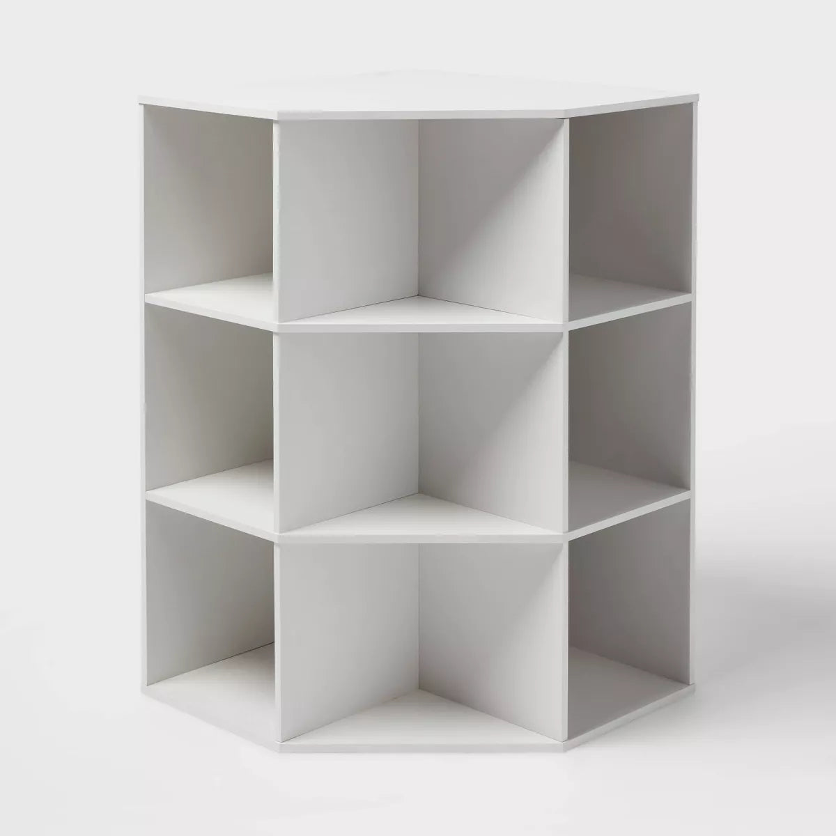 11" 9 Cube Corner Book Shelf White