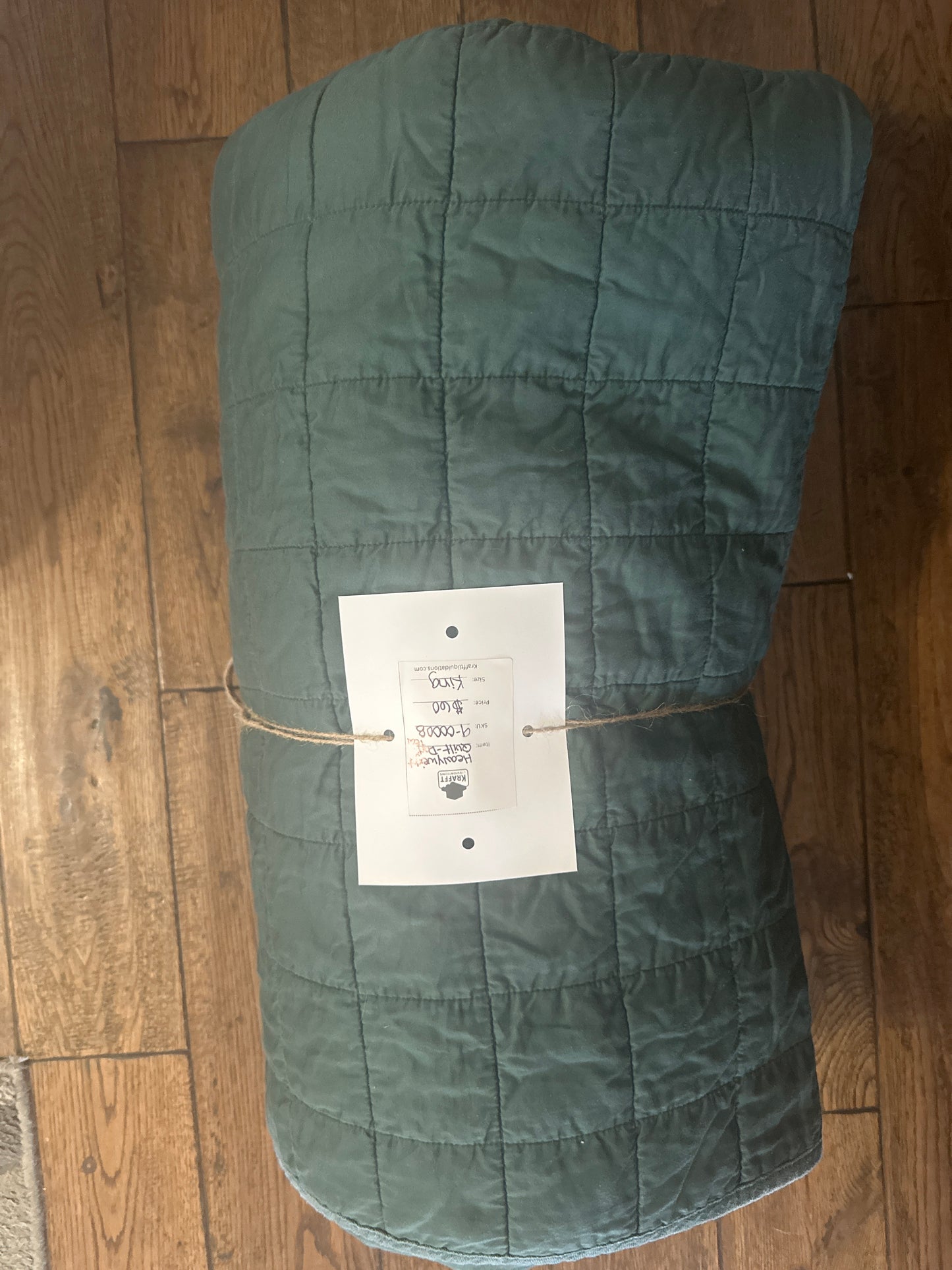 Heavyweight Linen Blend Quilt - Casaluna™ - Dark teal Blue-King