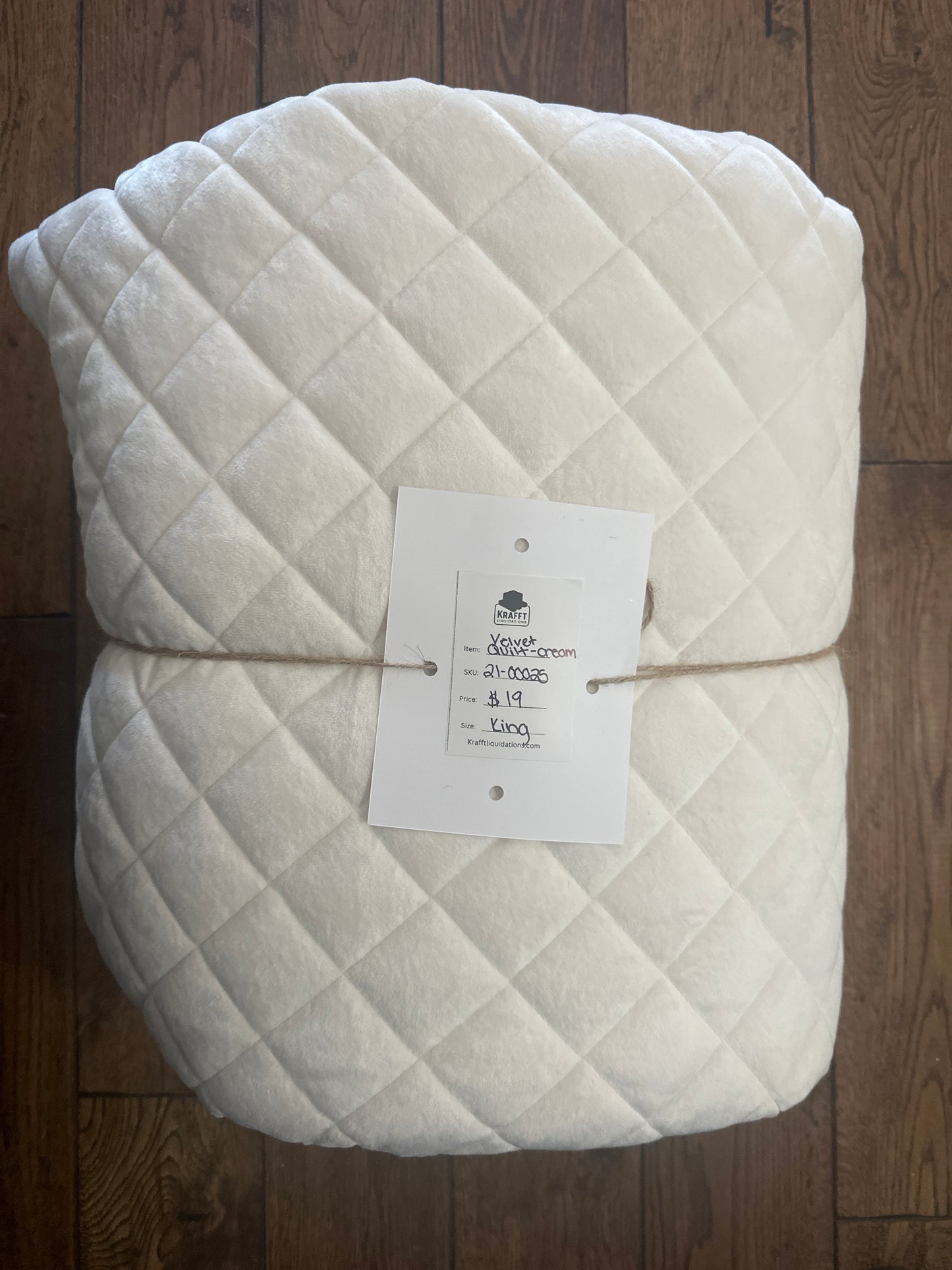 Channel Stitch Velvet Quilt - Threshold™-Cream-King