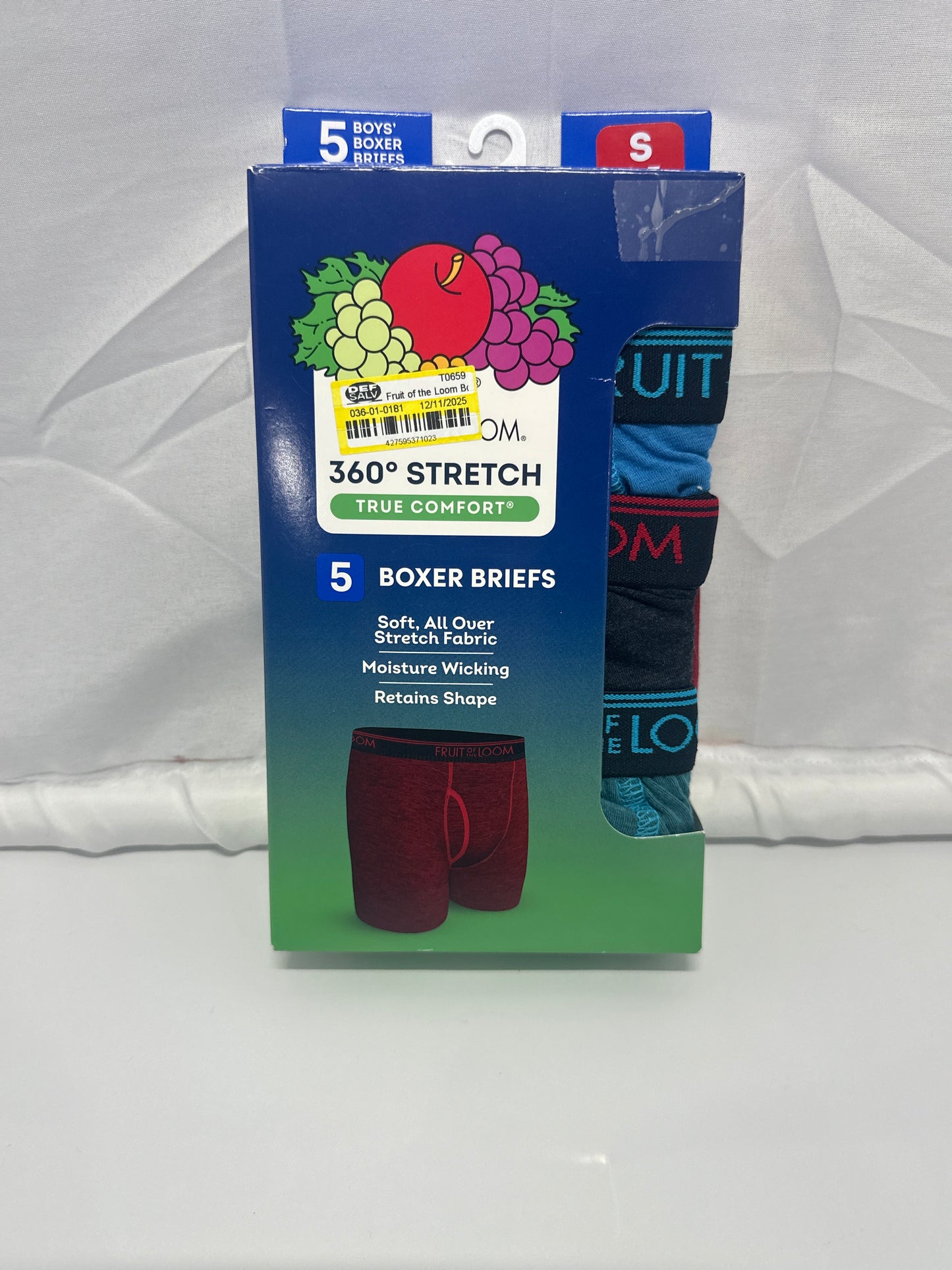 Fruit of the Loom Boys 360° Stretch True Comfort Boxer Briefs (5-Pack)