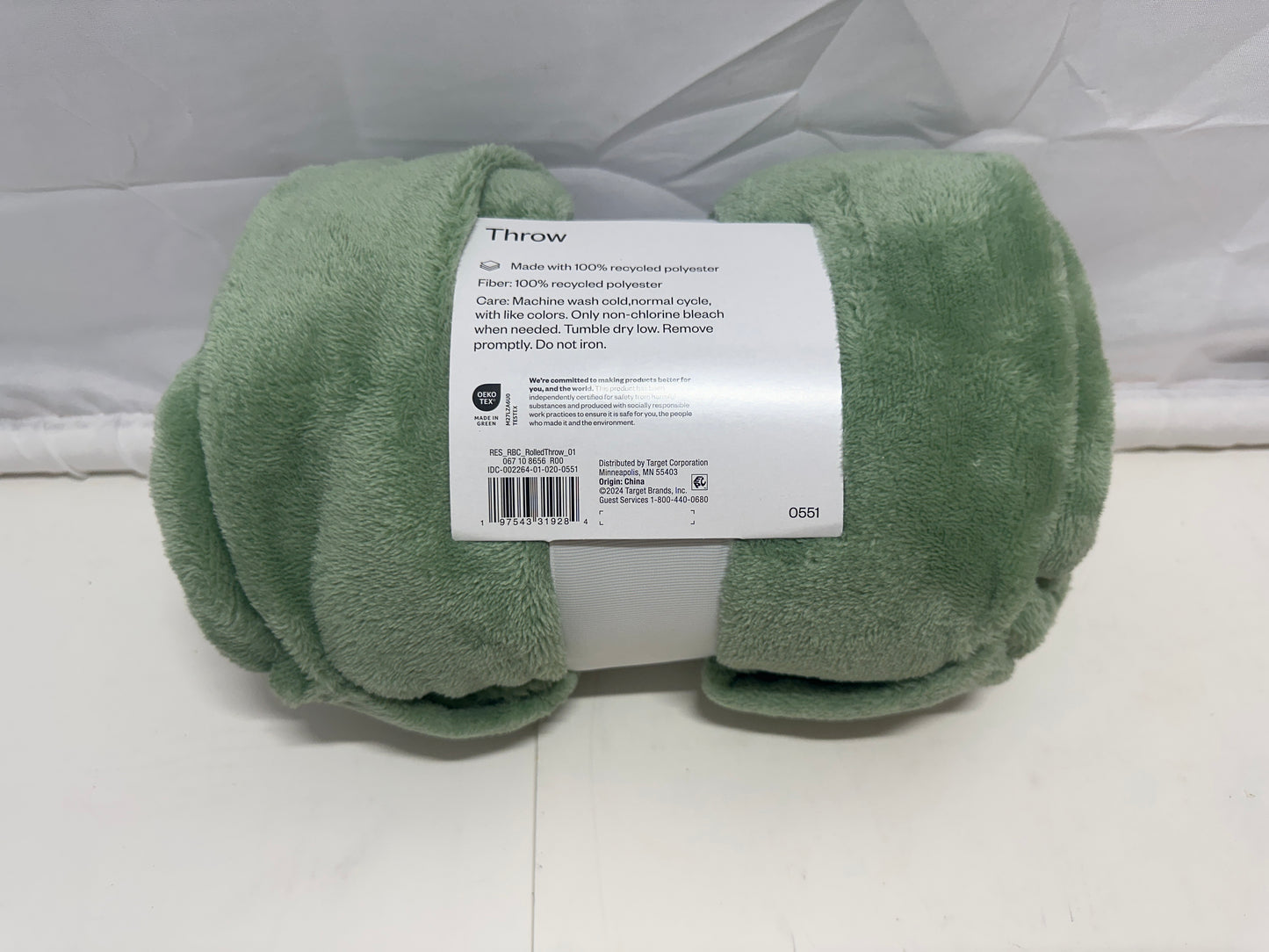Room Essentials Plush Throw Blanket (50 x 60, Sage Green)