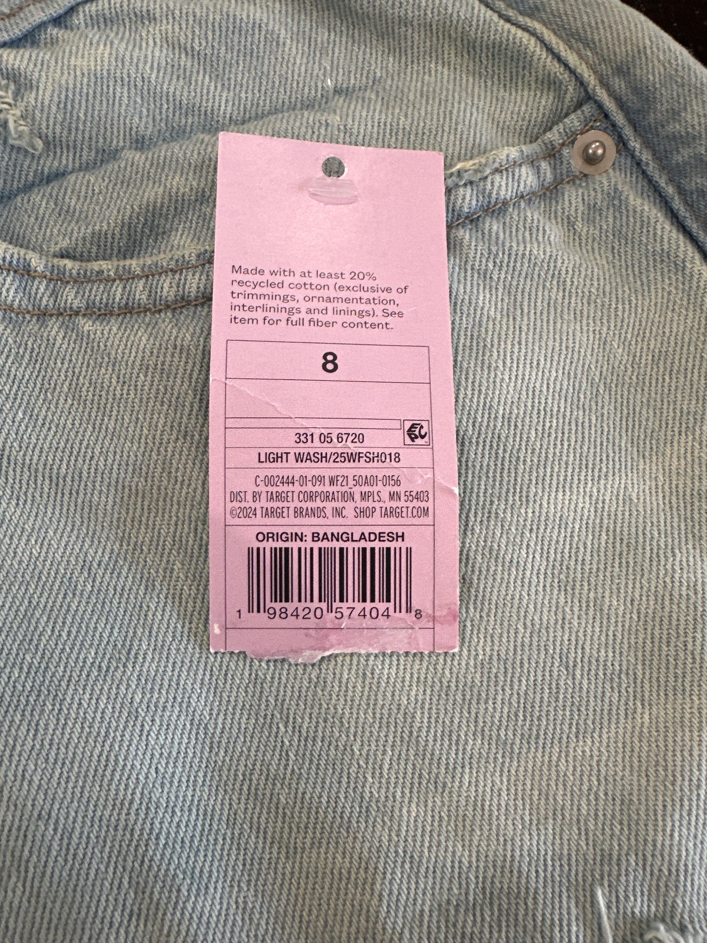 Wild Fable Women's Mid Rise Distressed Denim Shorts Light Wash