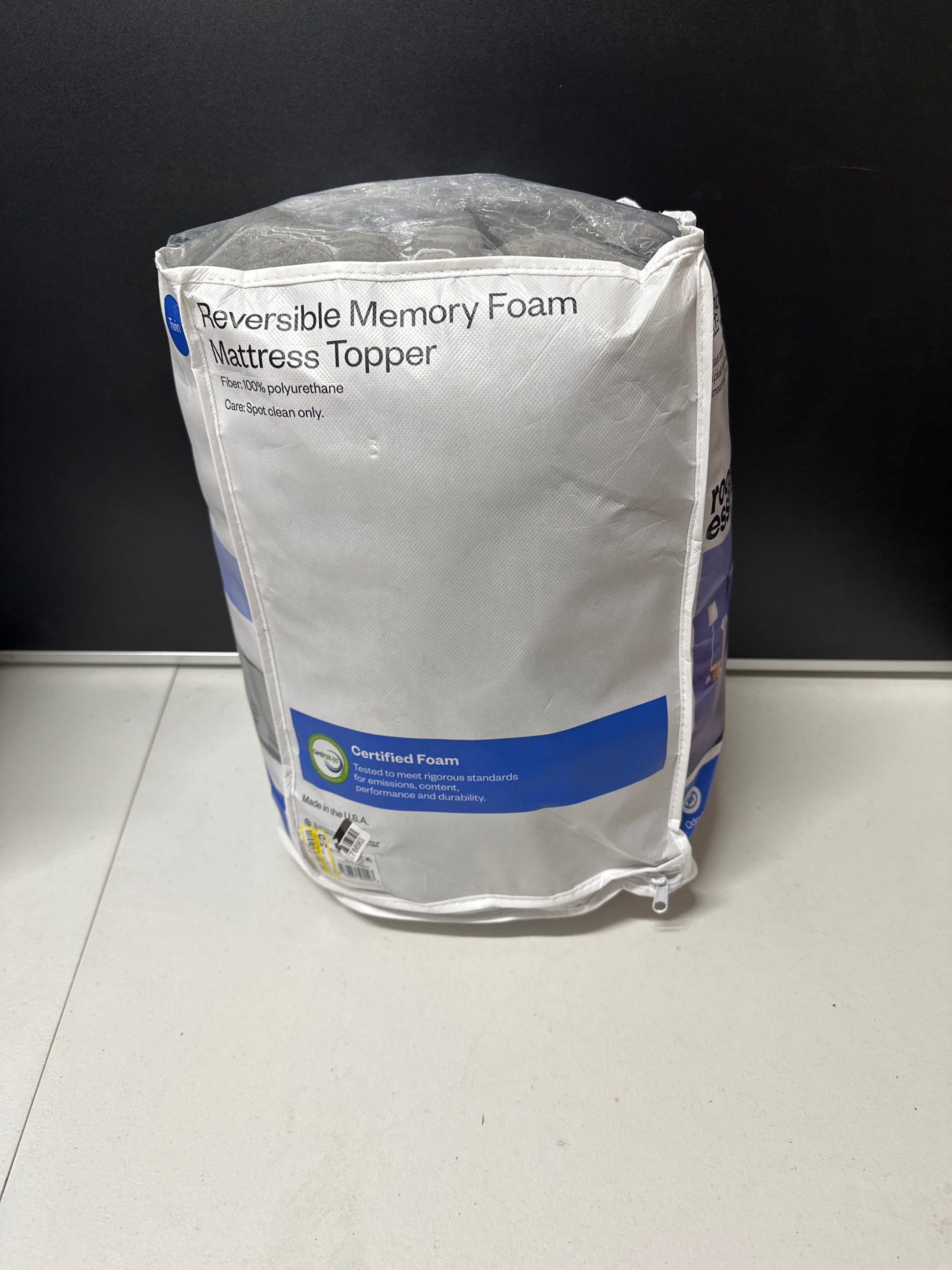 1.5" Reversible Memory Foam Mattress Topper - Room Essentials Twin