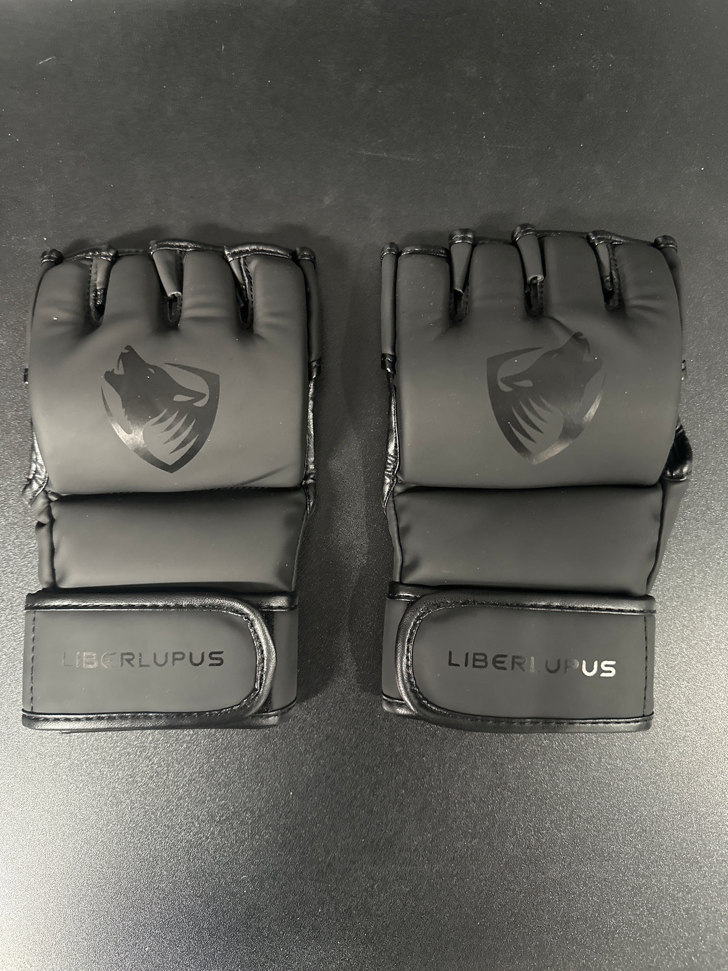 LIBERLUPUS MMA Gloves for Men– Open Palm Training Gloves for Grappling, Kickboxing, Muay Thai, Light Sparring, Youth Self-Defense, Heavy Bag Workouts – Durable Synthetic Leather with Wrist Support