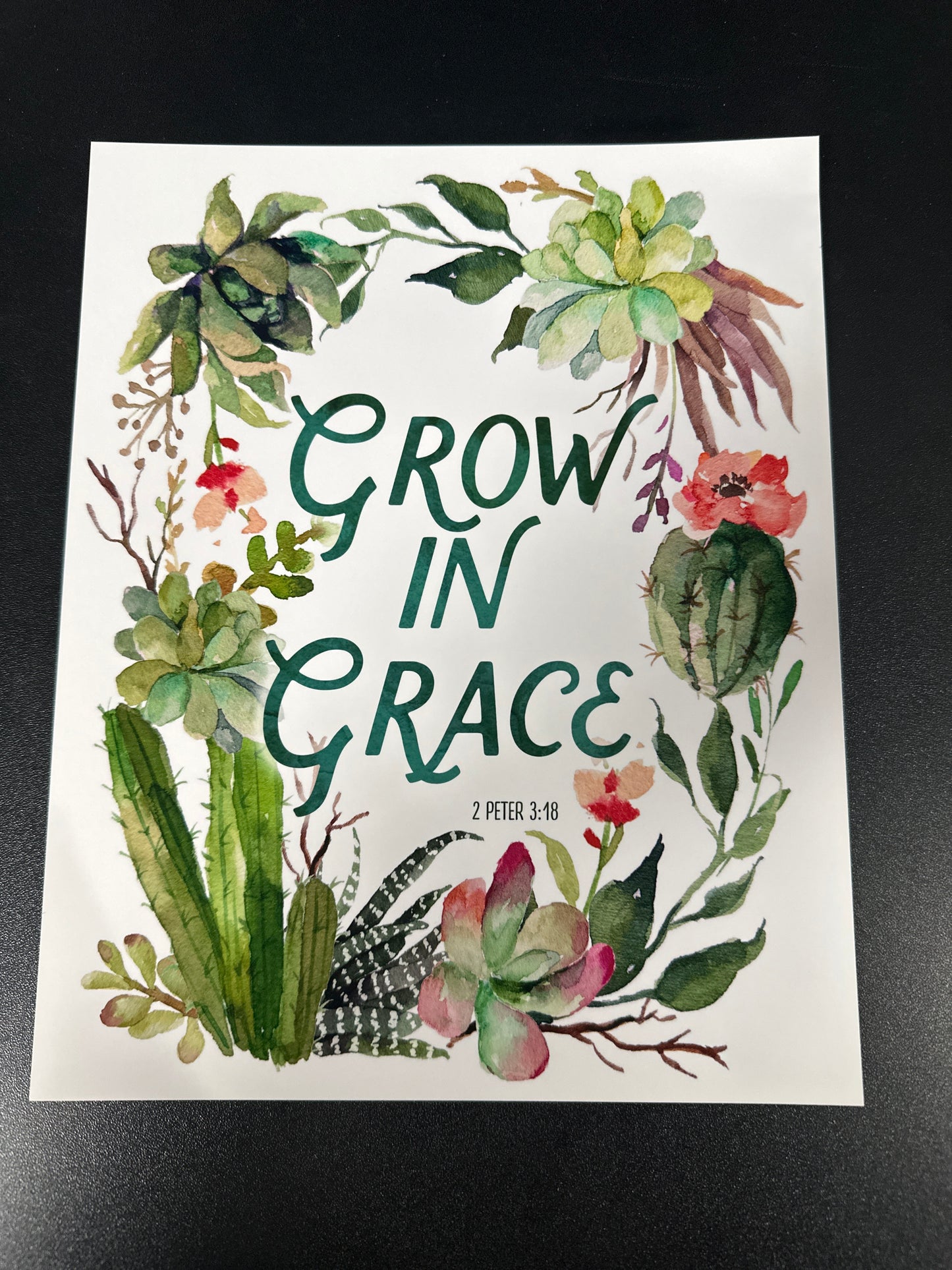 Poster Bible verse "Grow in Grace"