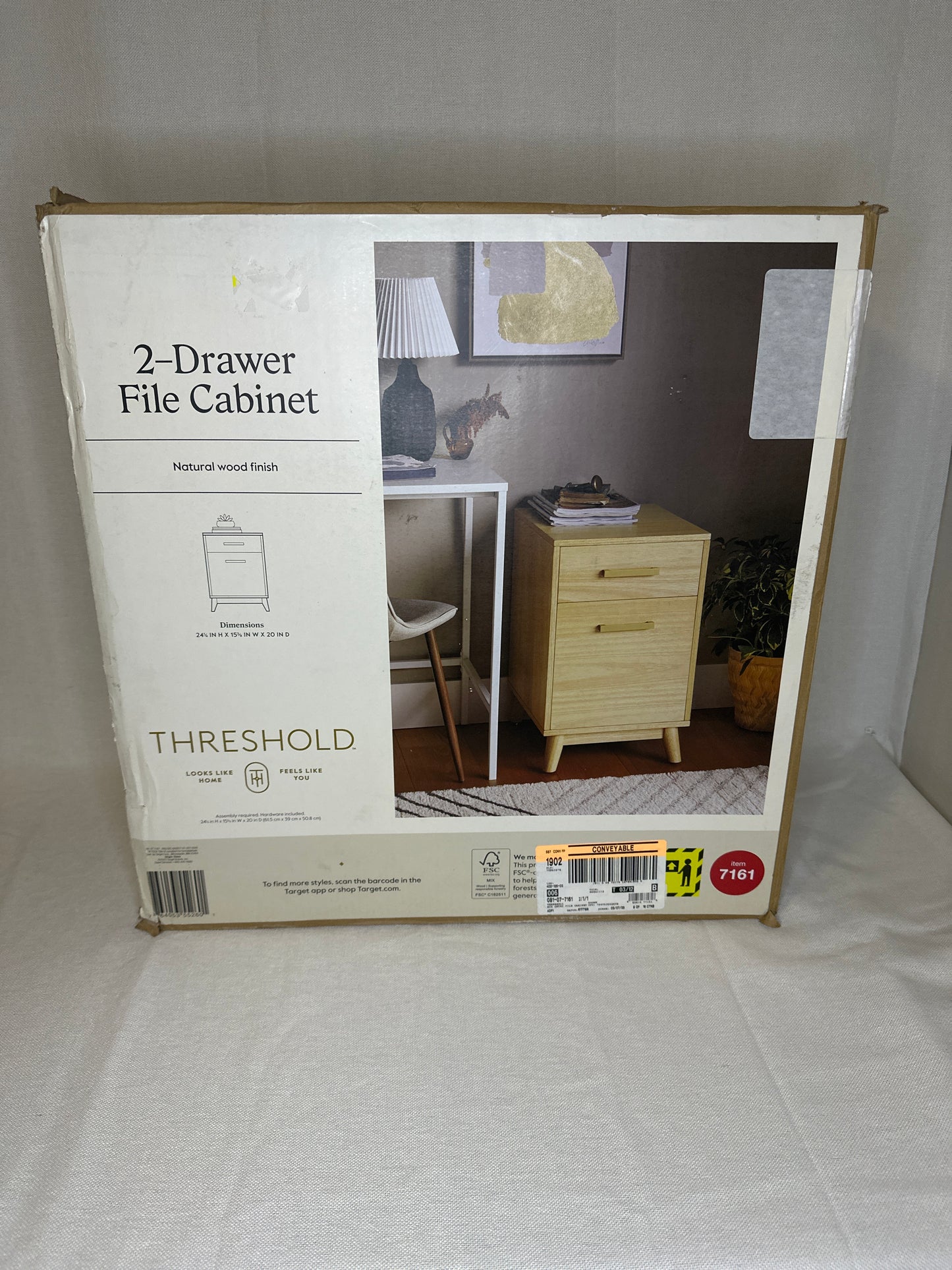 Threshold™ 2-Drawer File Cabinet – Natural Wood Finish