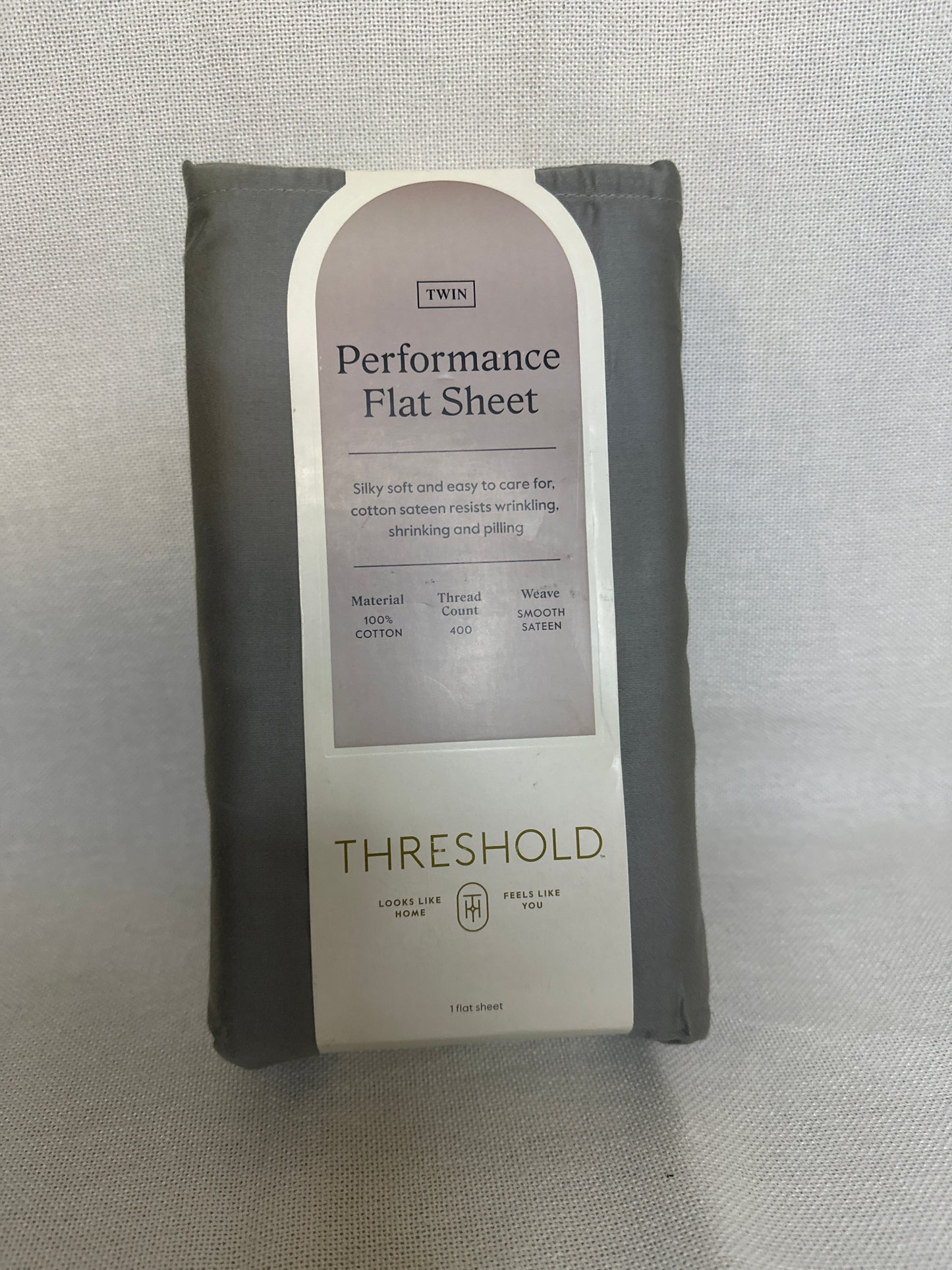 400 Thread Count Performance Flat Sheet - Threshold™- Dark Gray