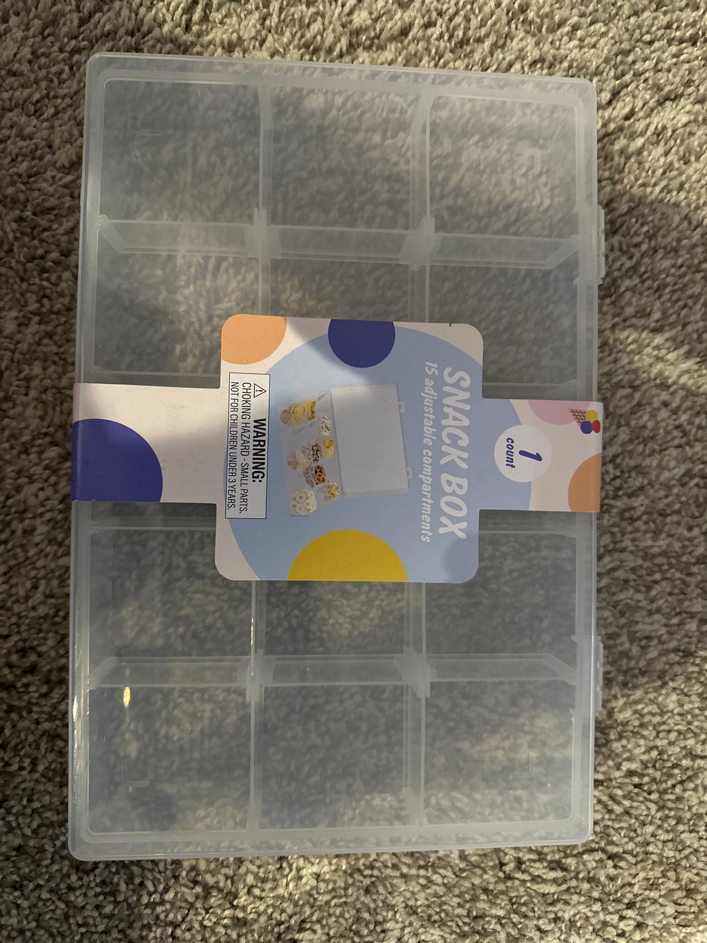 Snack Box with 15 Adjustable compartments