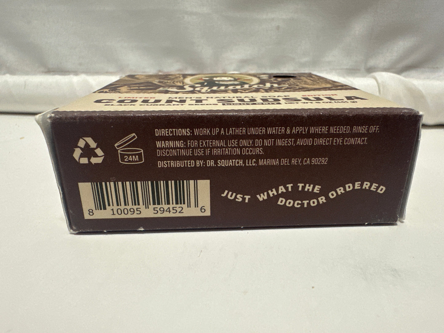 Dr. Squatch Count Sudsula Men's Natural Soap 5oz Limited Edition Light Grit