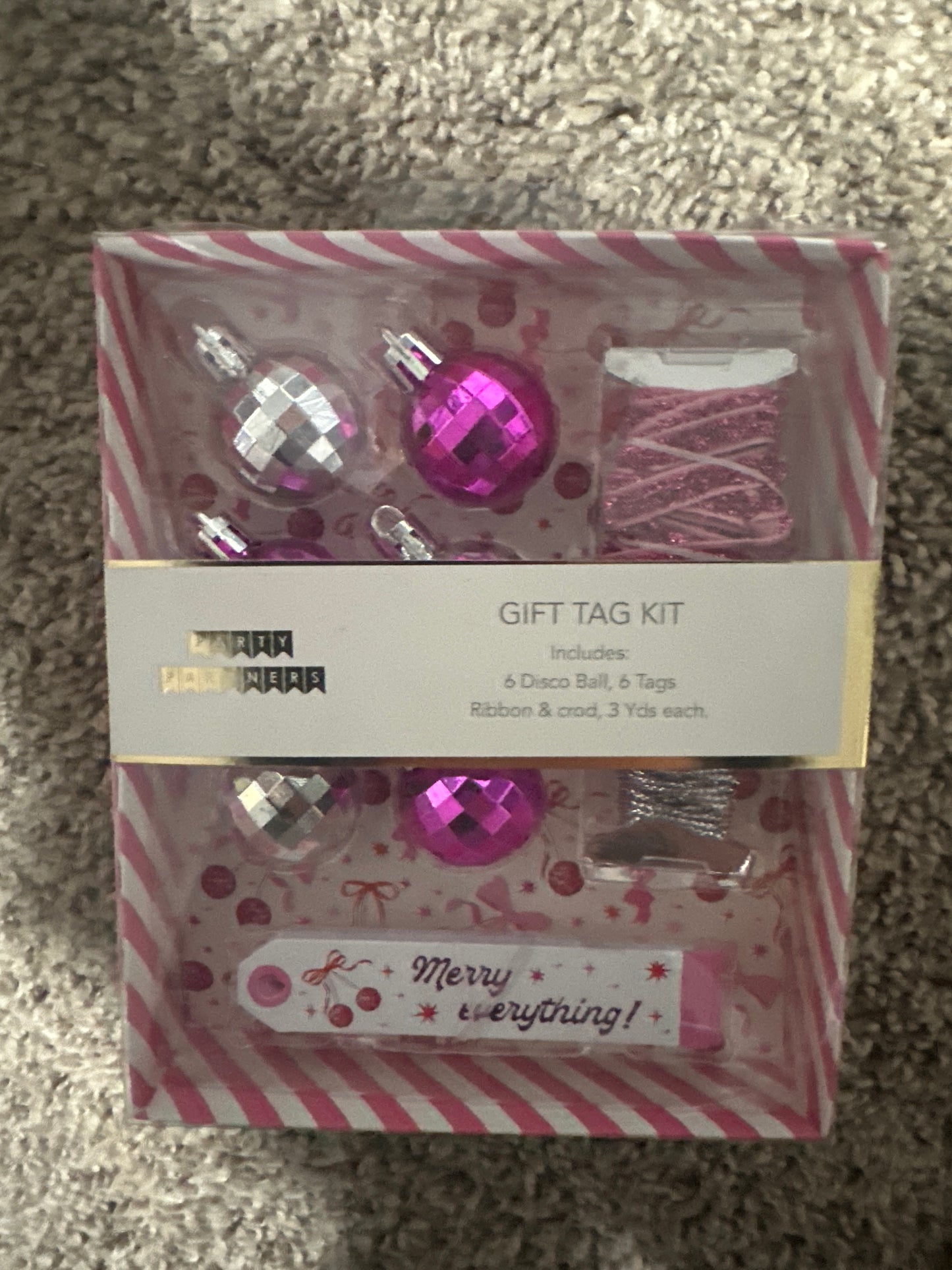 Silver Disco Gift Tag Kit