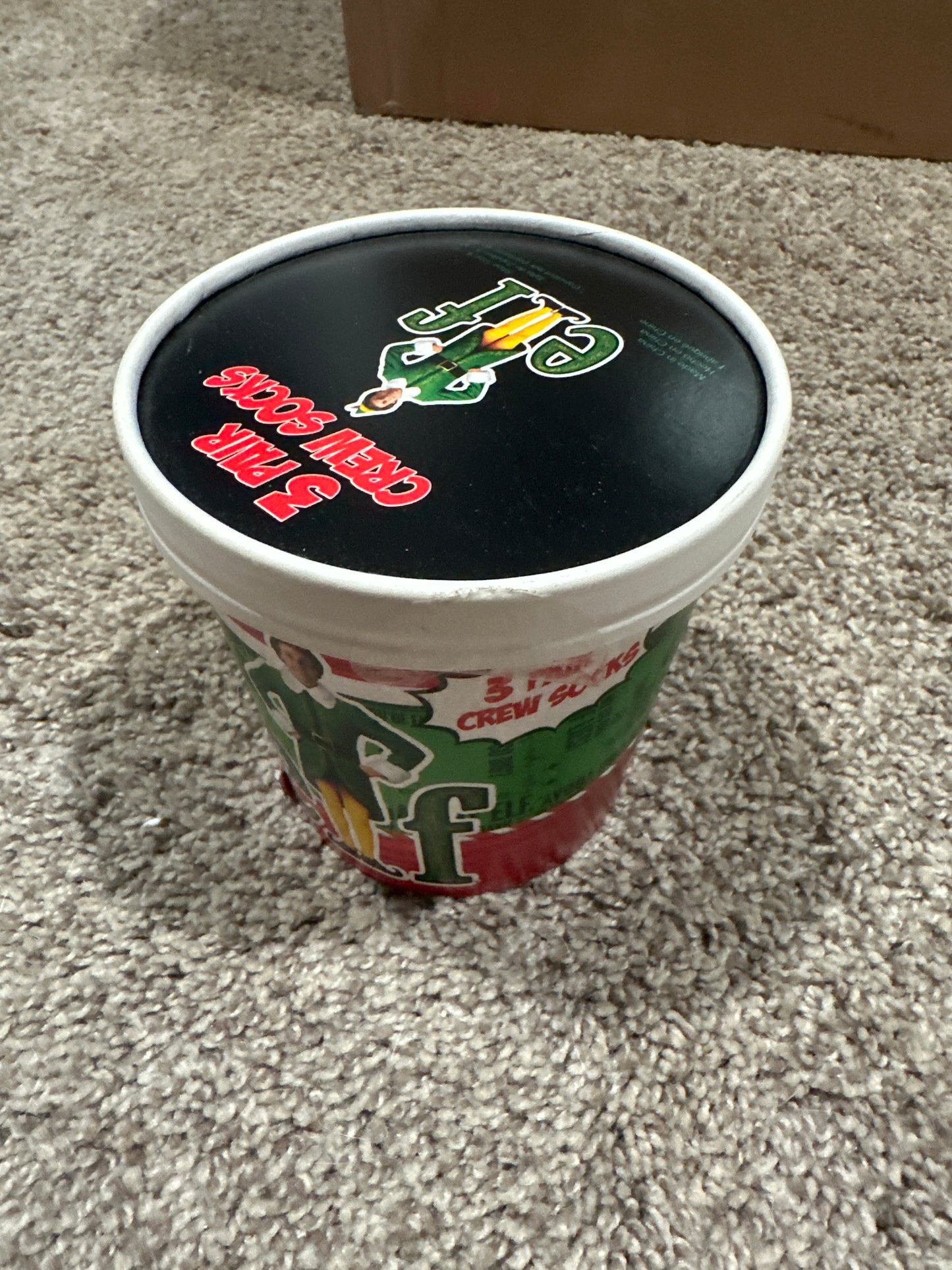 Elf The Movie Socks Men's Buddy The Elf Designs 3 Pairs Mid-Calf Crew Socks