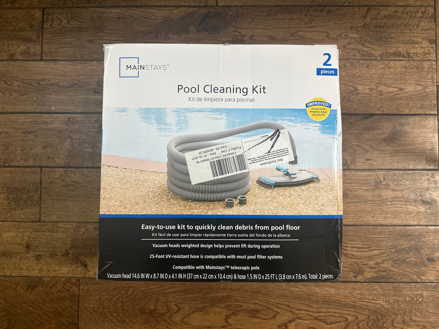 Mainstays Cleaning Kit for Pools - Two Piece - Teal & Grey & White