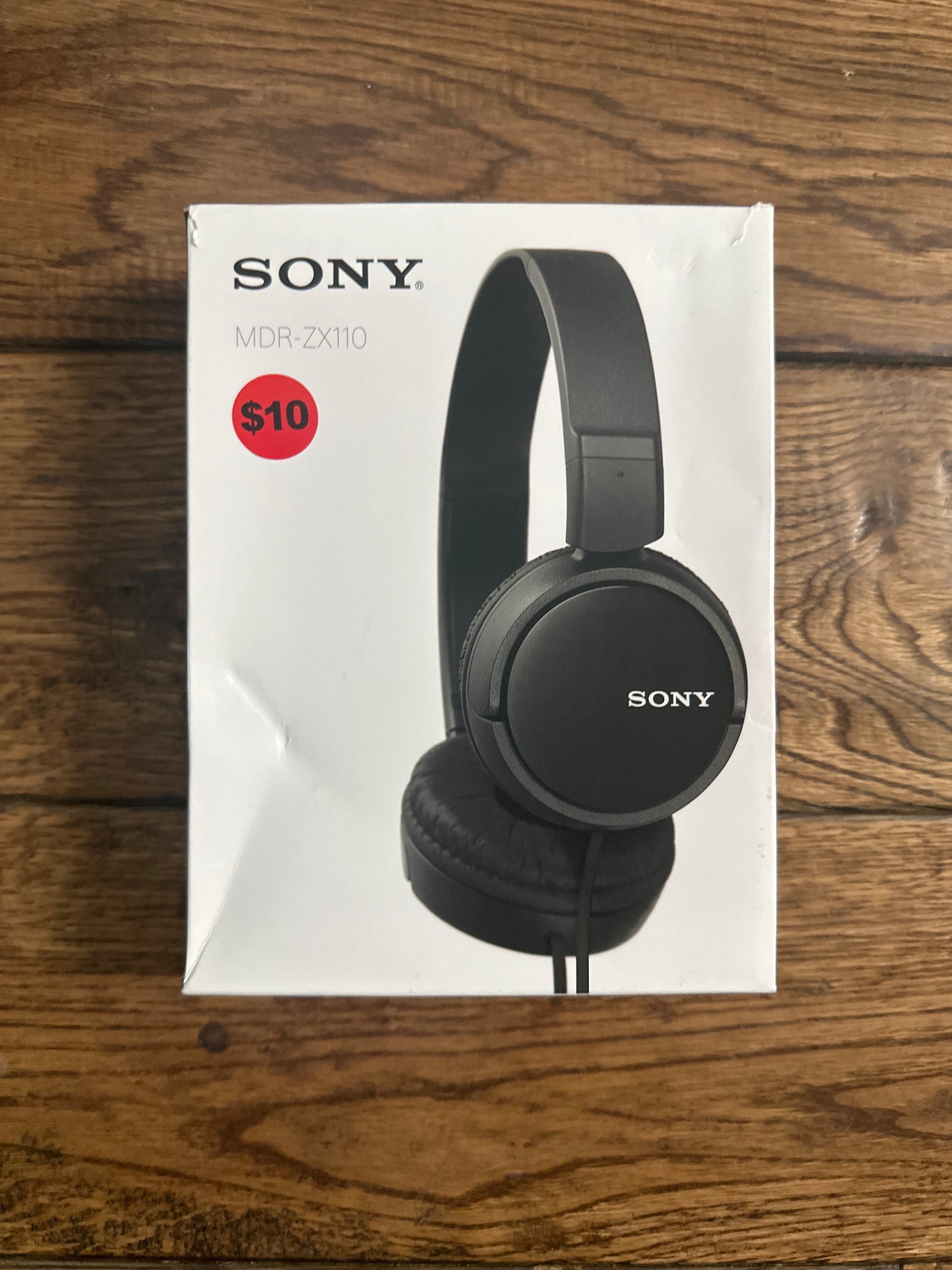 Sony MDR-ZX110 Wired On-Ear Headphones, Black