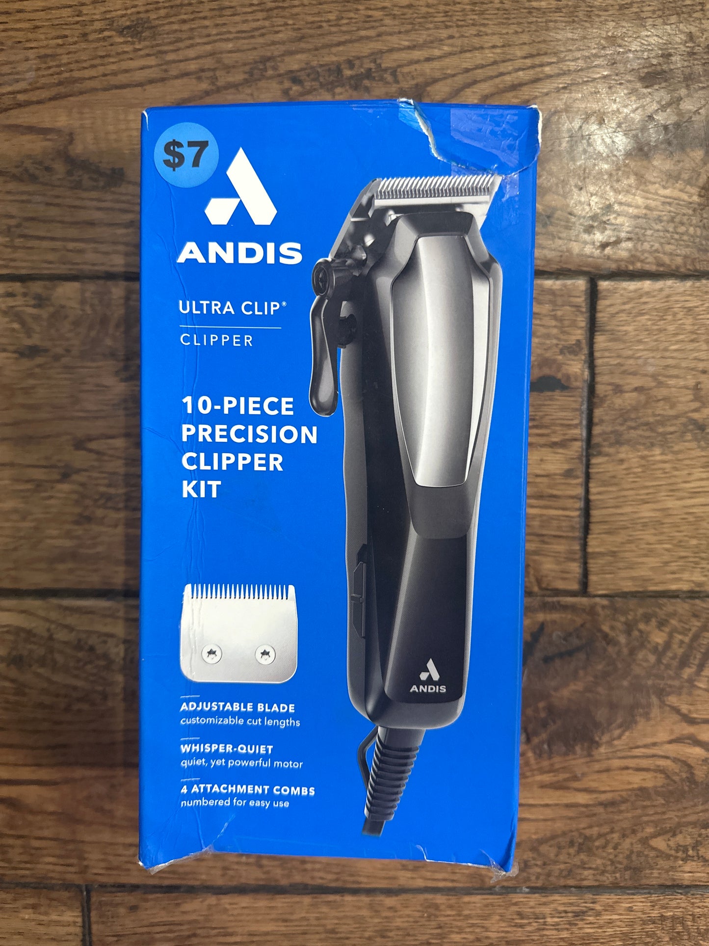 Andis Ultra Clip Corded 10-Piece Clipper Kit, Black / Silver