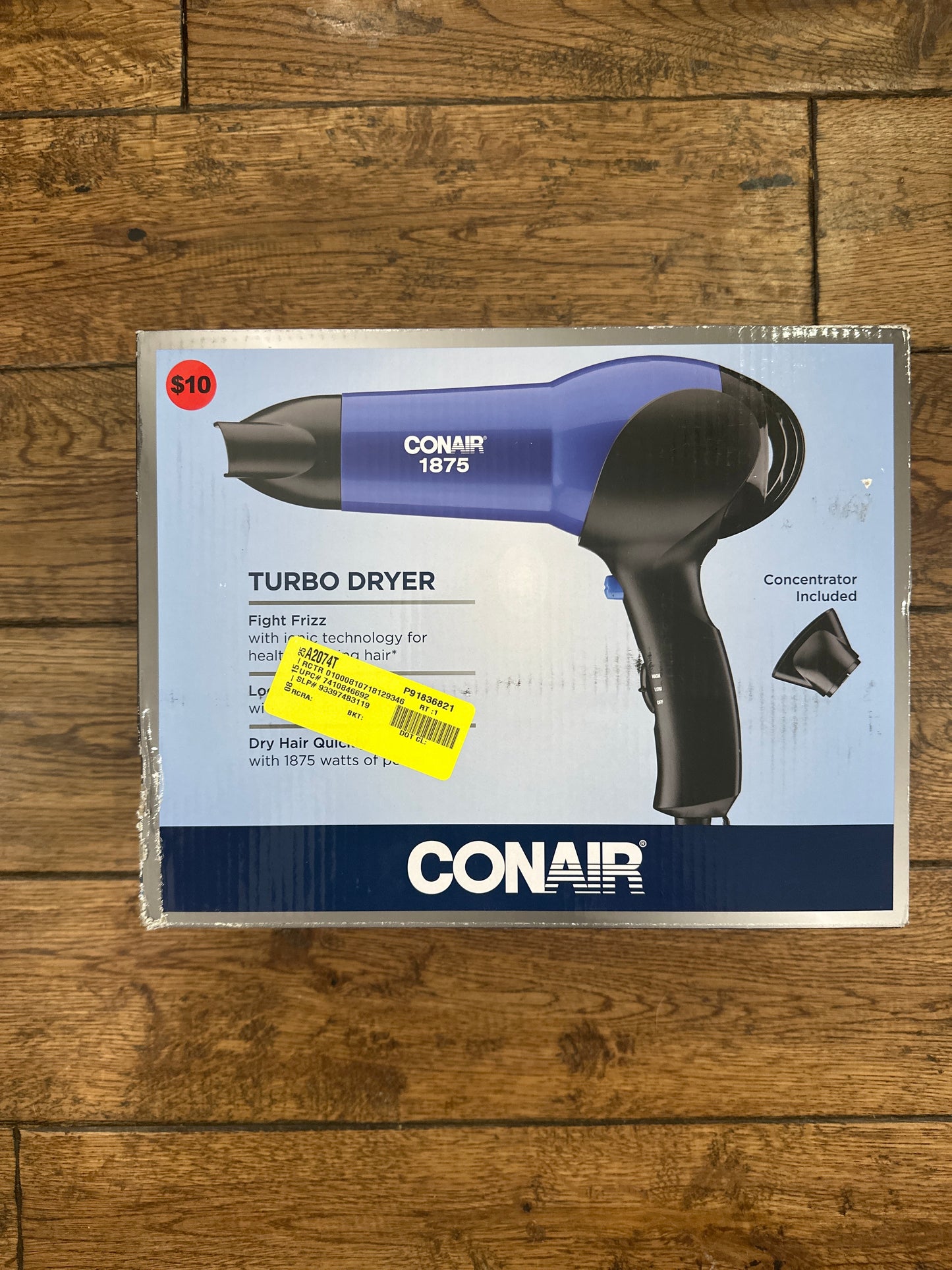 Conair Turbo Styler Ionic Shine 1875 watt Hair Dryer, Blue 146WN