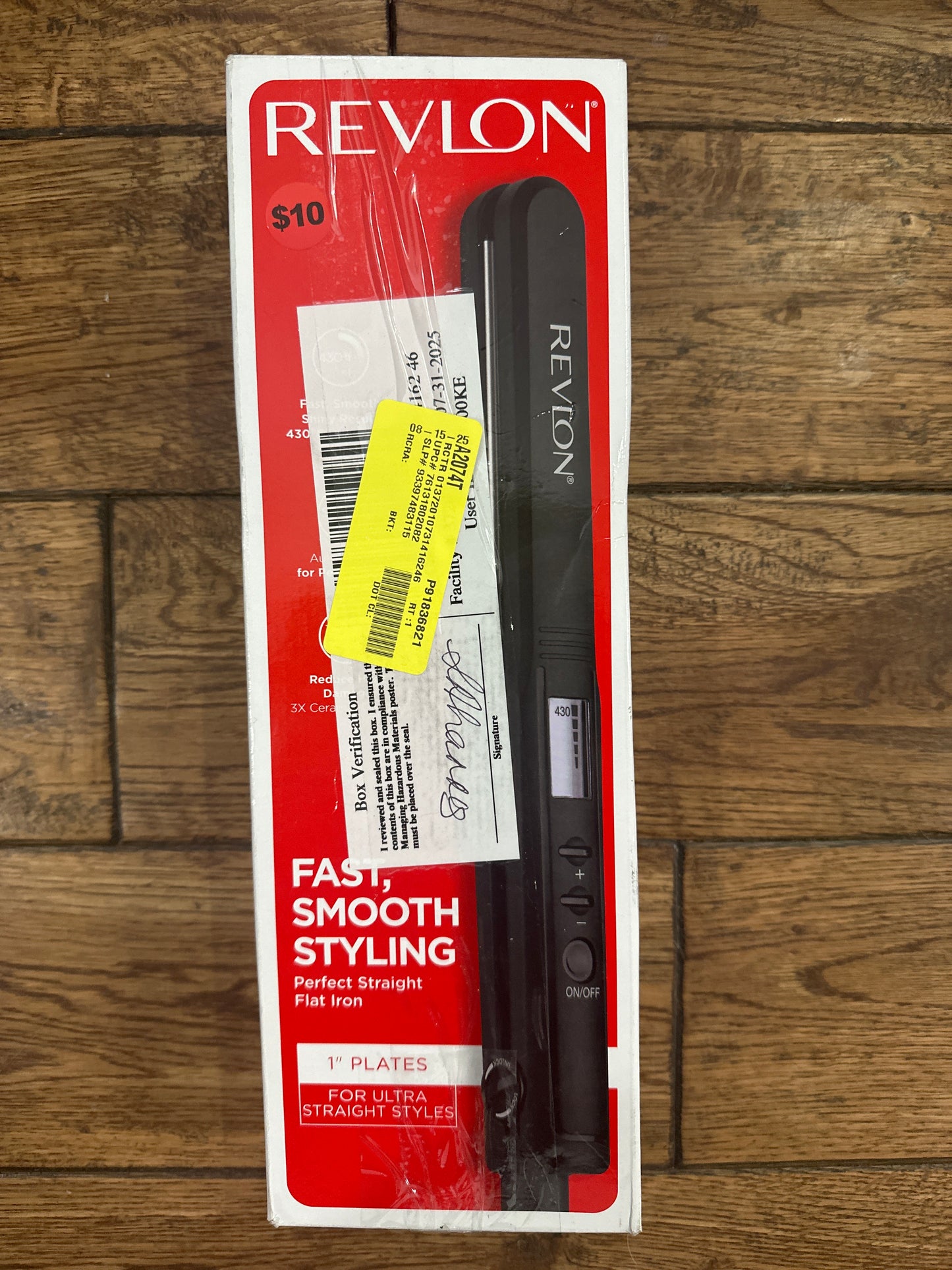 Revlon Perfect Heat 1 Ceramic Digital Flat Iron, Black