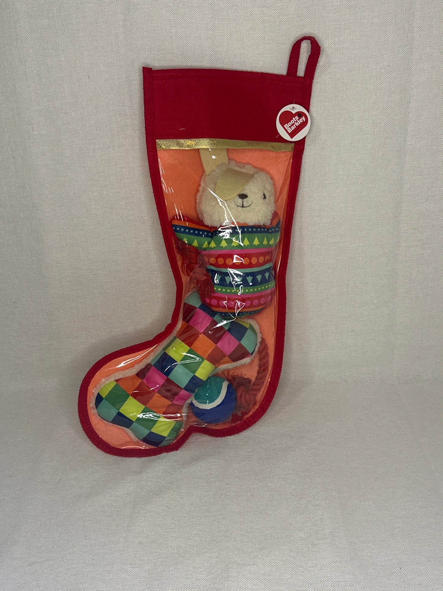 Boots& Barkley Boots & Barkley Stocking Toy Set - The Perfect for Your Fur Babies (Medium/Large, Red)-m