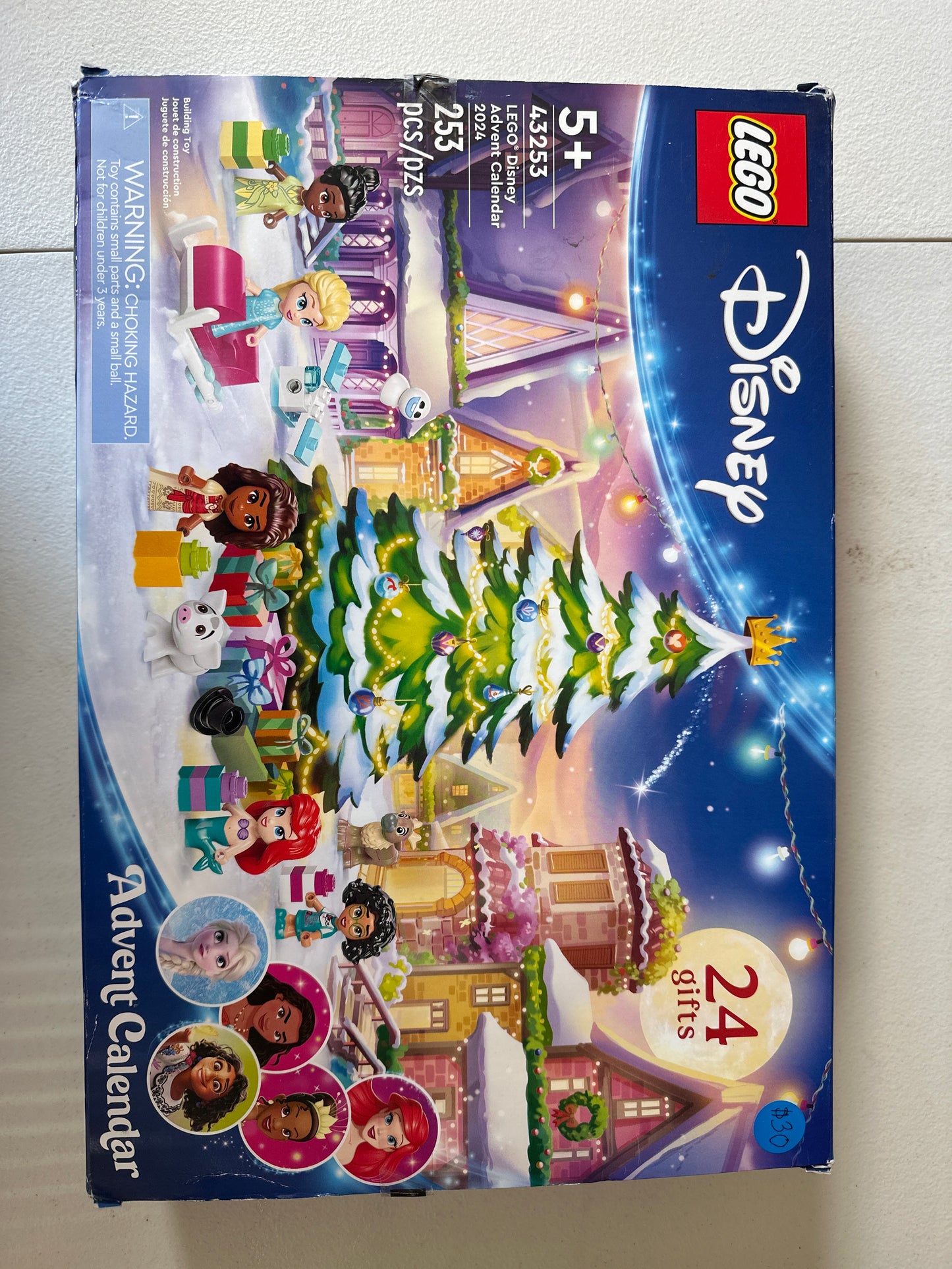 LEGO Disney Advent Calendar 2024, Christmas Toys for Kids, Building Kit with 8 Mini Dolls