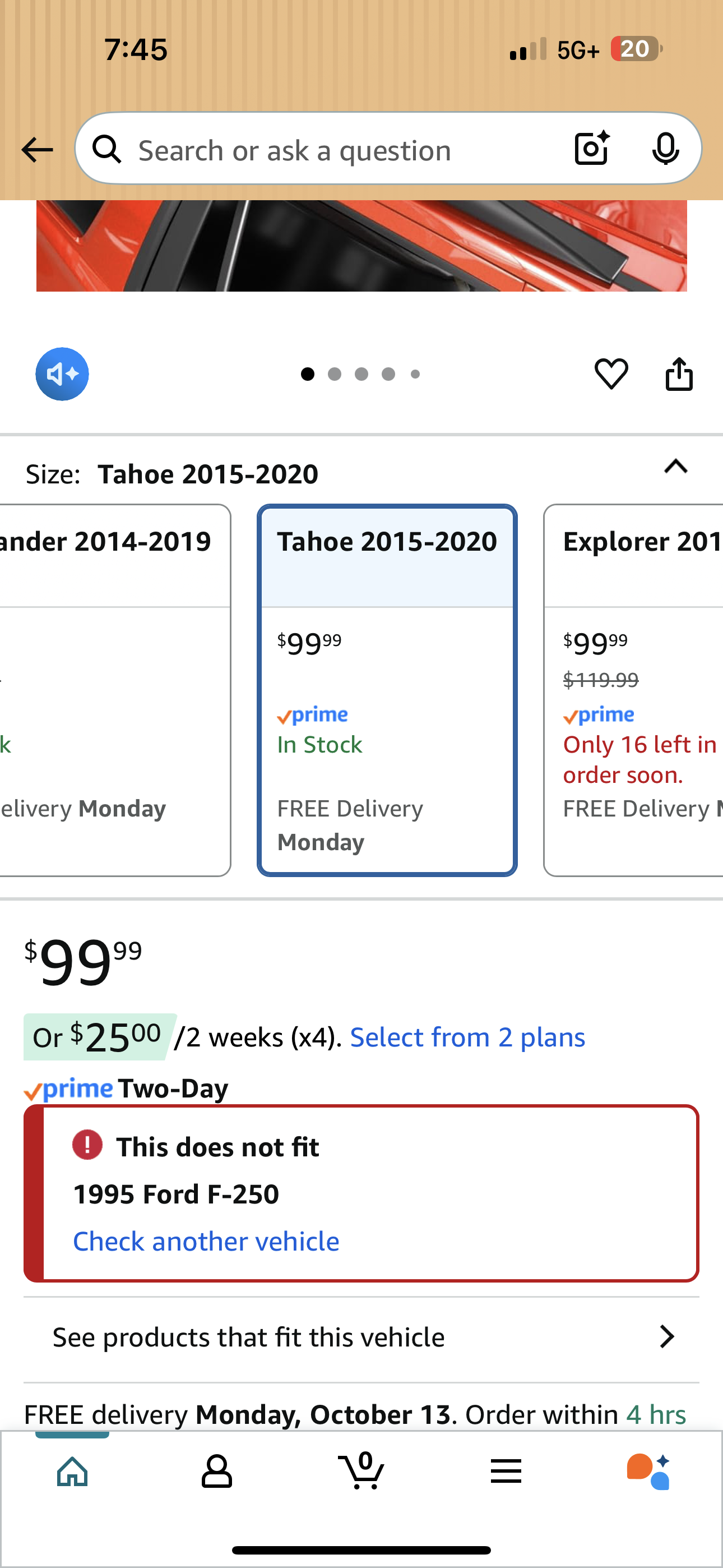KitsPro 260lb Roof Rack Cross Bars for 2015-2020 Chevy Chevrolet Tahoe & Suburban, GMC Yukon, Cadillac Escalade, Matte Black Heavy Duty Aluminum Cargo Crossbar (ONLY FIT Factory Flushed Side Rails)