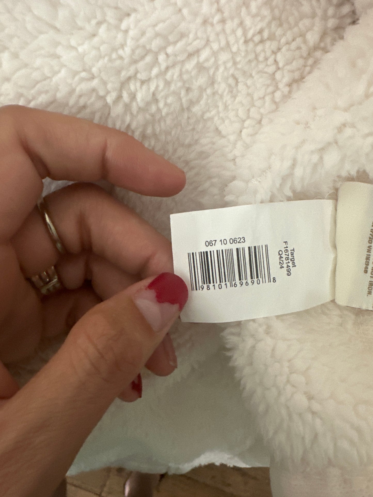 Chenille Throw Blanket with Faux Shearling Reverse - Threshold™-Ivory