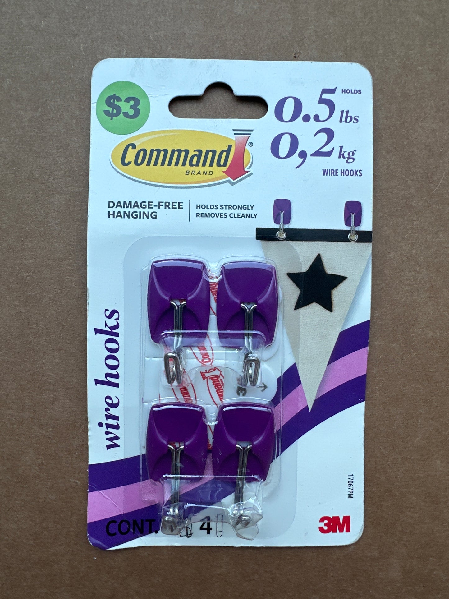 Command purple wire hooks
