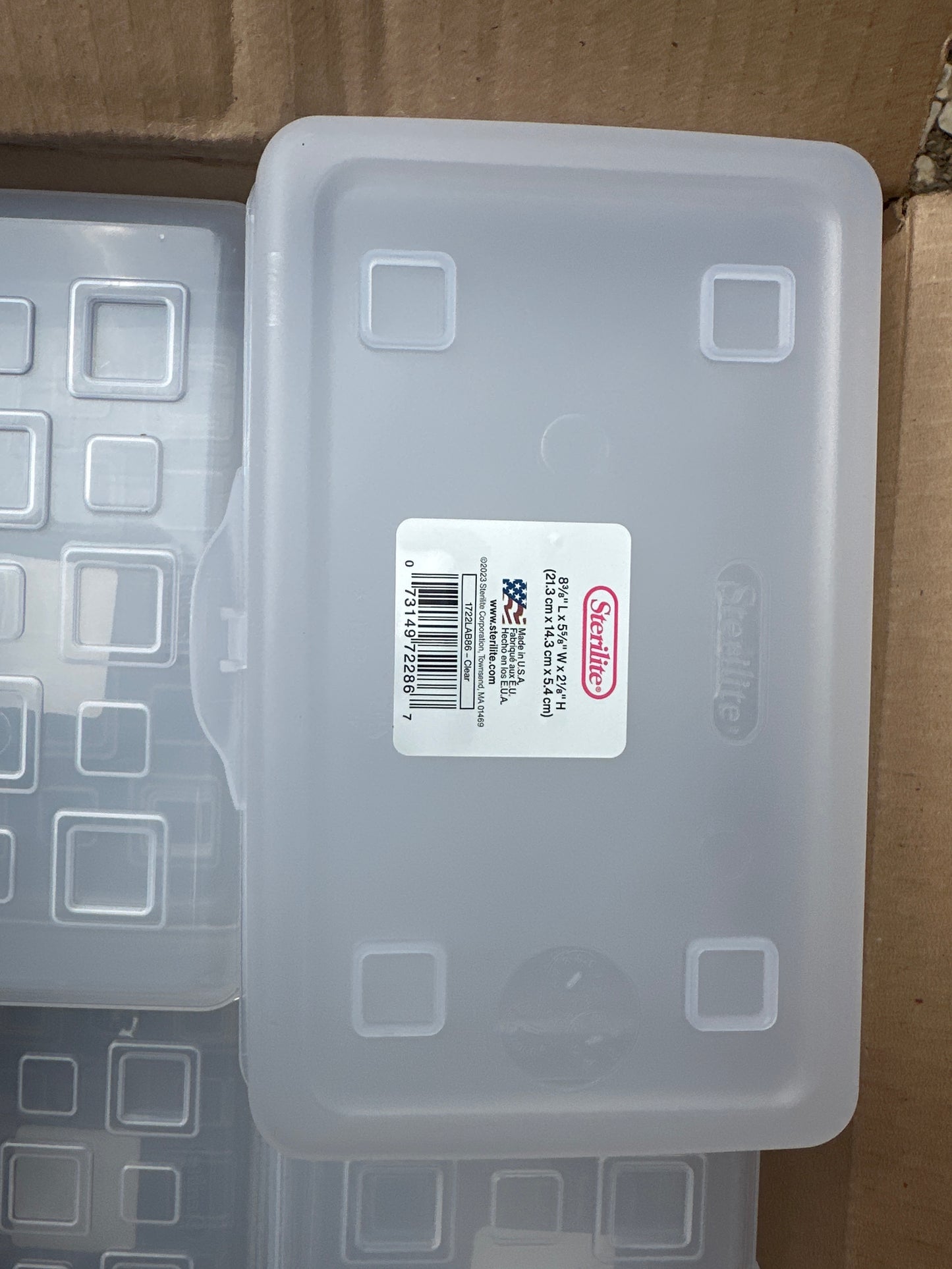 Sterilite Small Pencil Box Plastic, Clear
